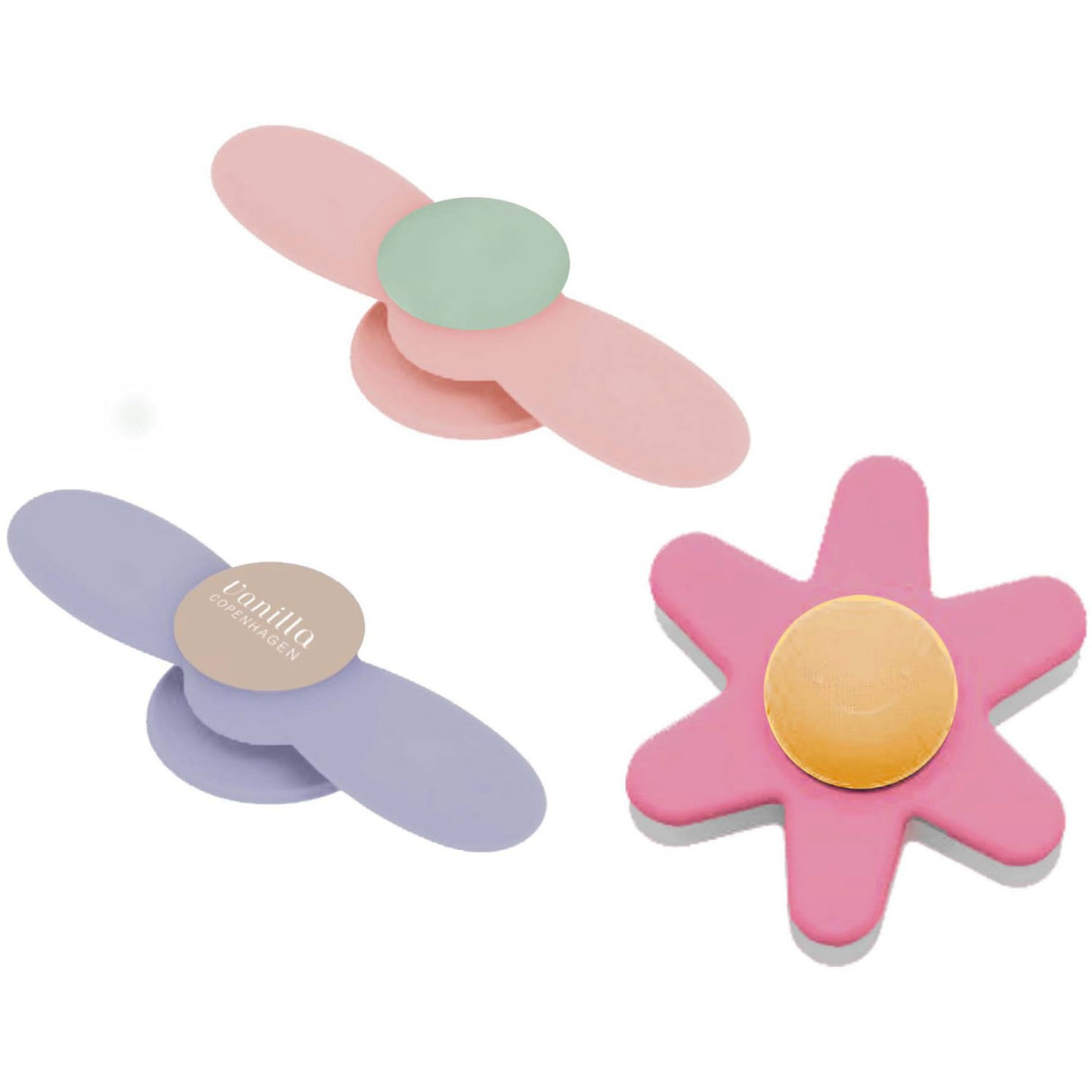 Vanilla COPENHAGEN Rosy, Lavender, English Rose Suction Spinner Sett