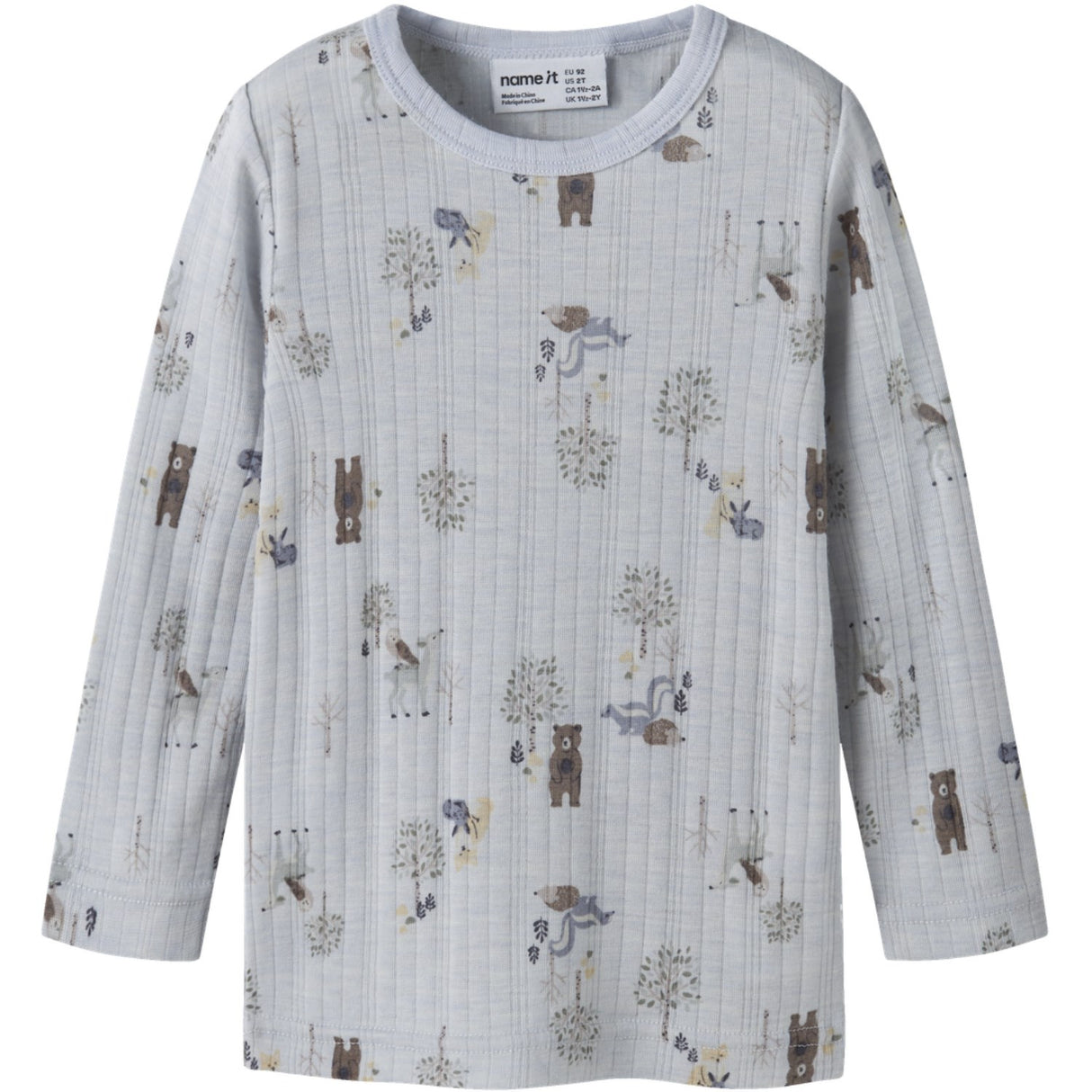 Name It Arctic Ice Forest Animals Nmmwang Ull Needle Ls Topp Noos