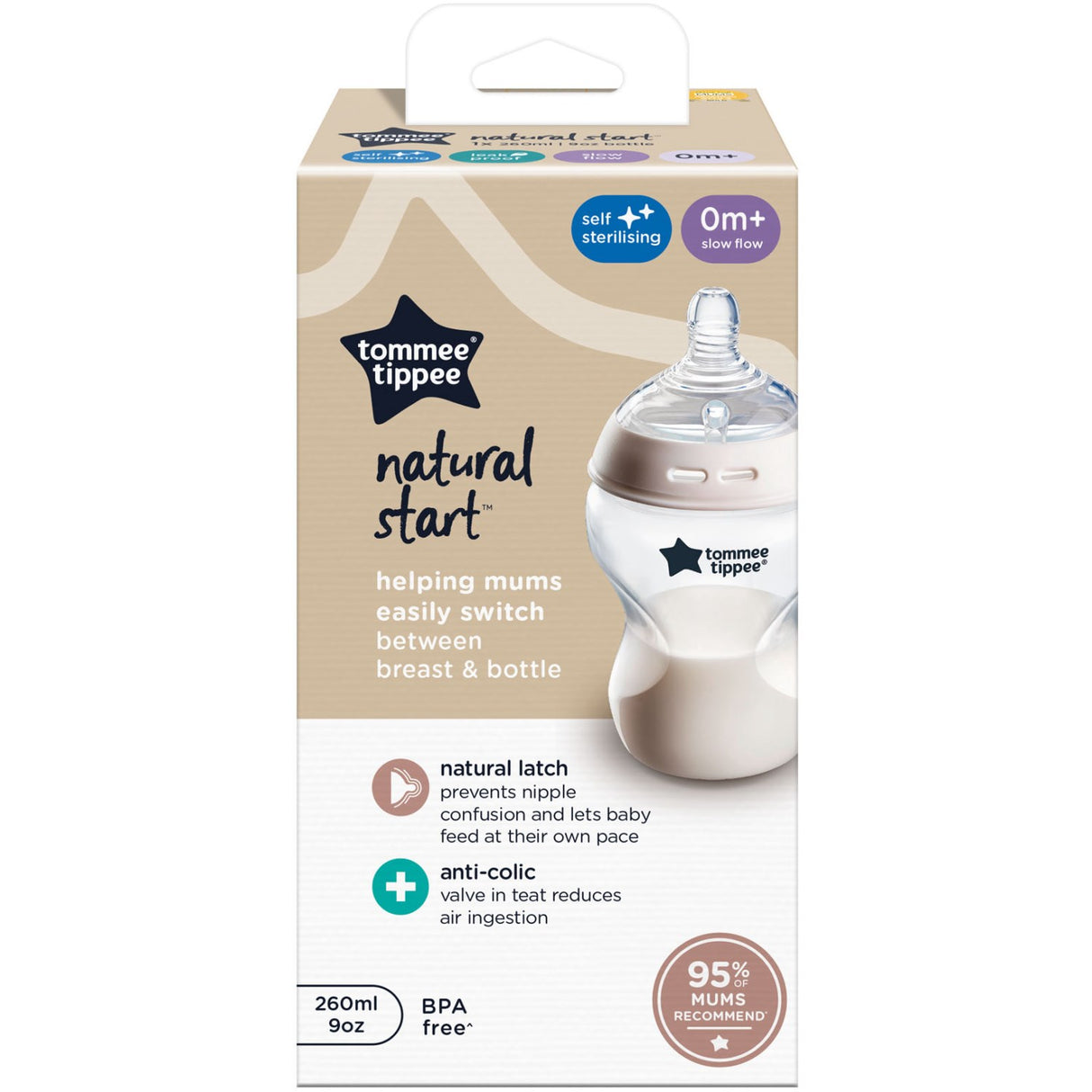 Tommee Tippee Natural Start Baby Flaska 1 X 260 Ml