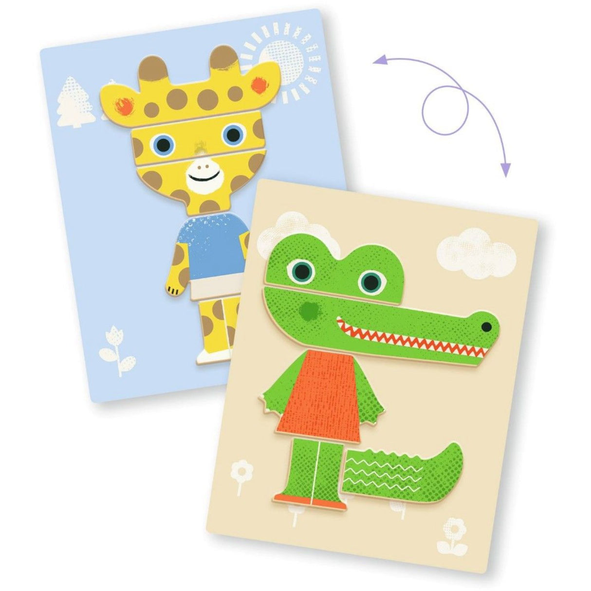 Djeco Inzebox Magnet Leg, Mix Dyr