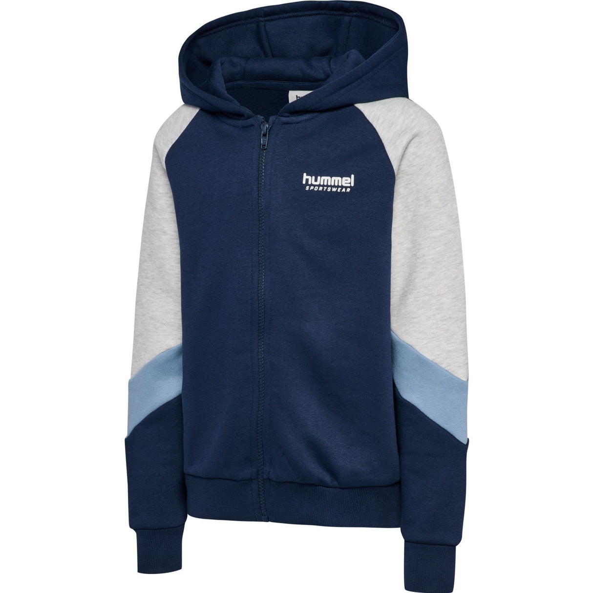 Hummel Dress Blues/Faded Denim Jr Loose Blocked Zip Hoodies
