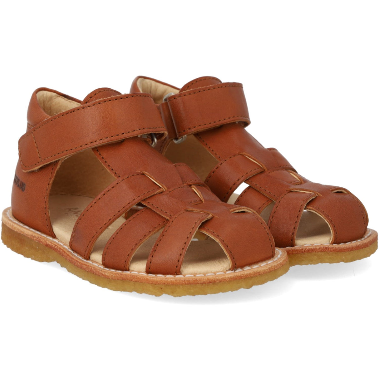 Angulus Begyndersandal M. Velcro Cognac