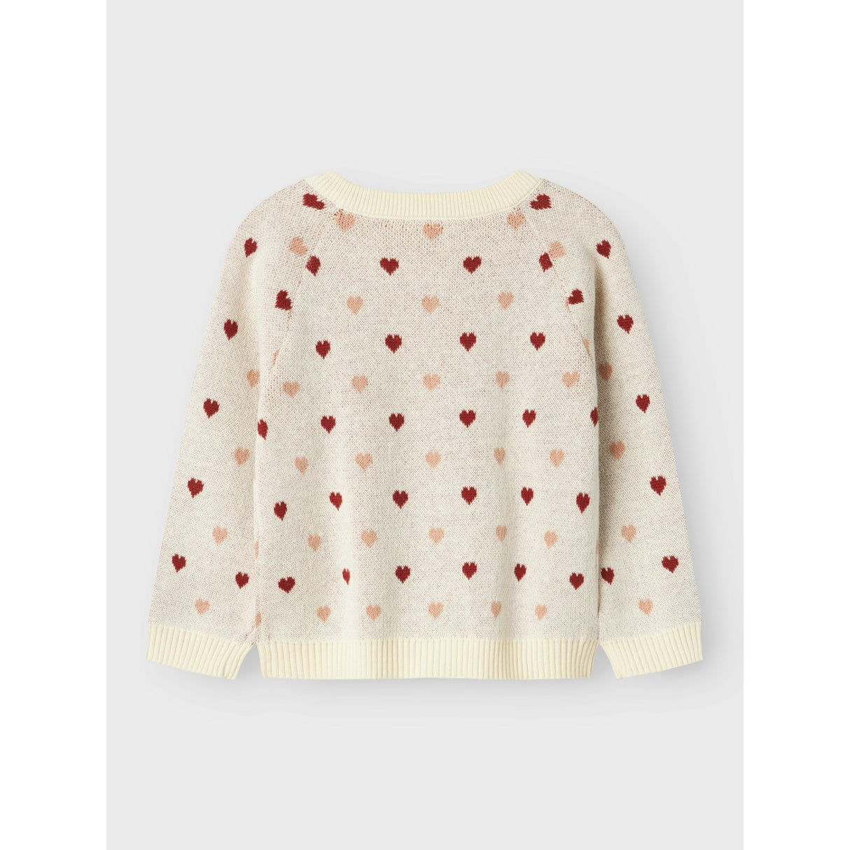 Lil'Atelier Turtledove Red Heart Nmfsaran Ls Stickad Card Heart Lil