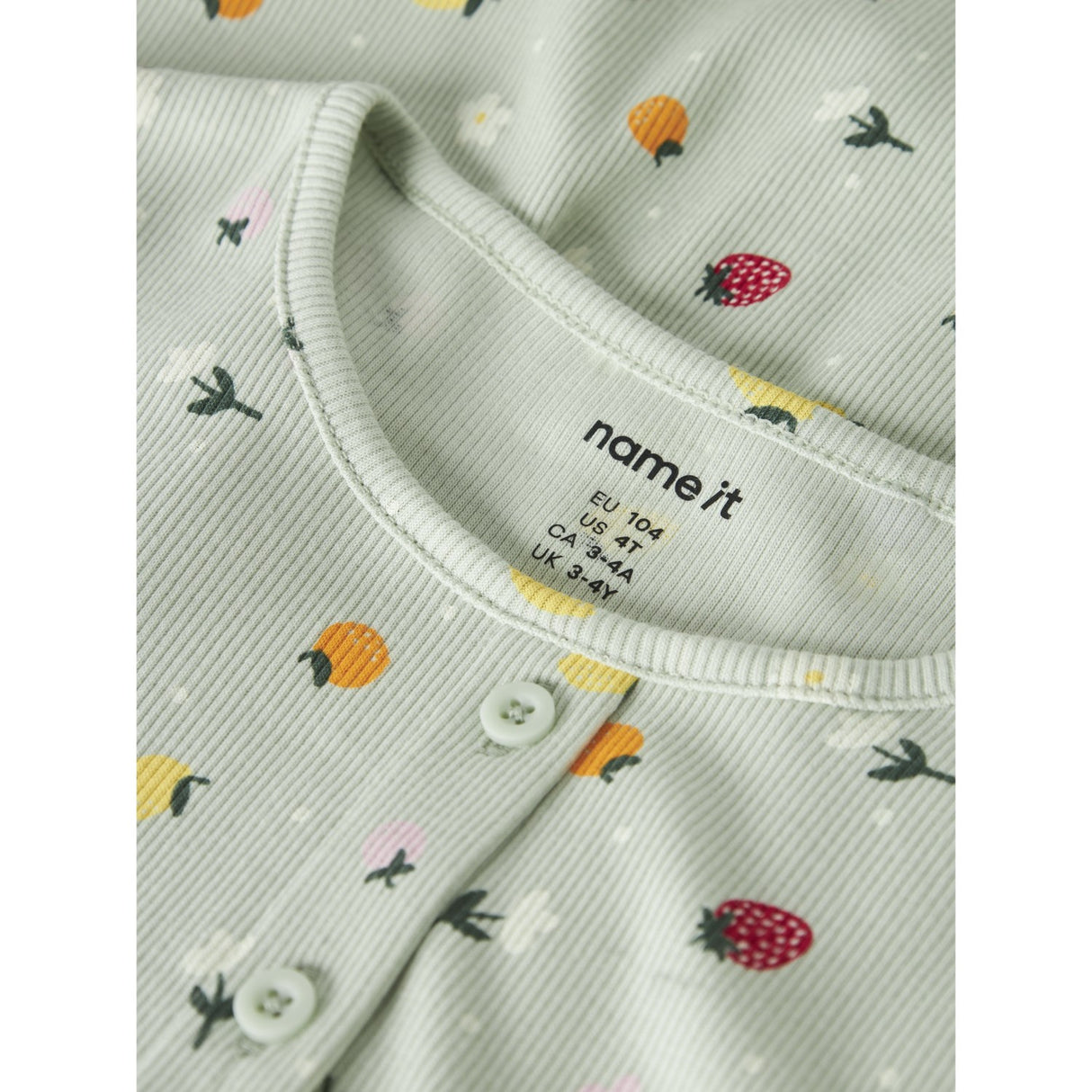 Name It Pale Aqua Fruit Flowers Nmfvemia Ss Klänning