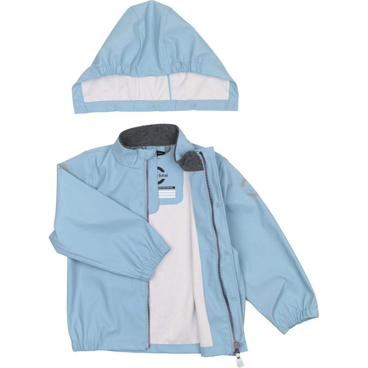 Mikk-Line Faded Denim Pu Rain Sett M/ Susp.