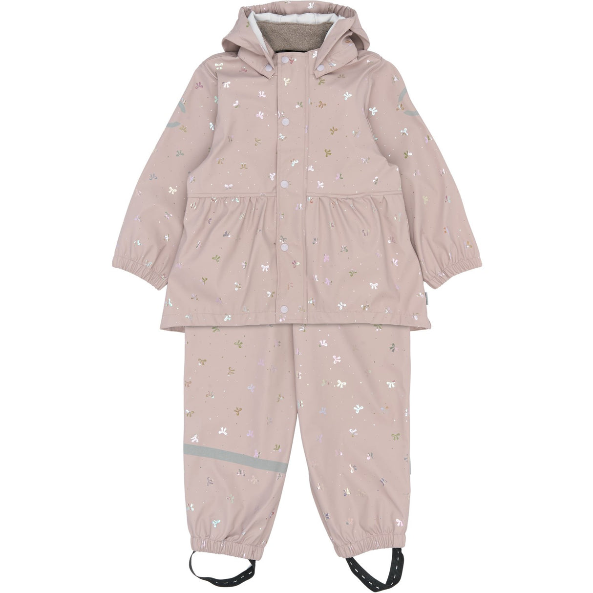 Mikk-Line Bow Foil AOP Pu Glitter Rain Sett