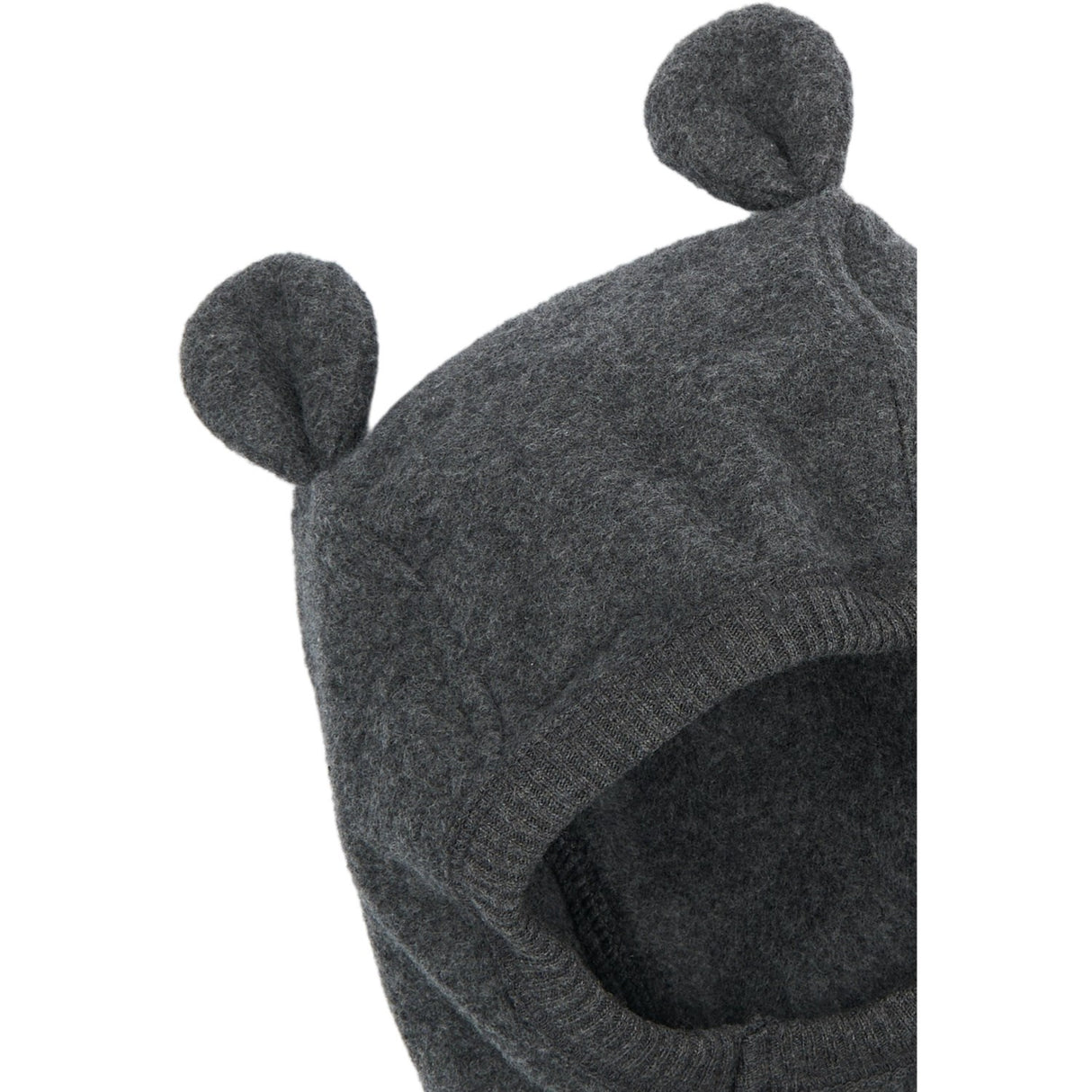 Mikk-Line Anthracite Melange Bomull Fleece Fullface Med Ears
