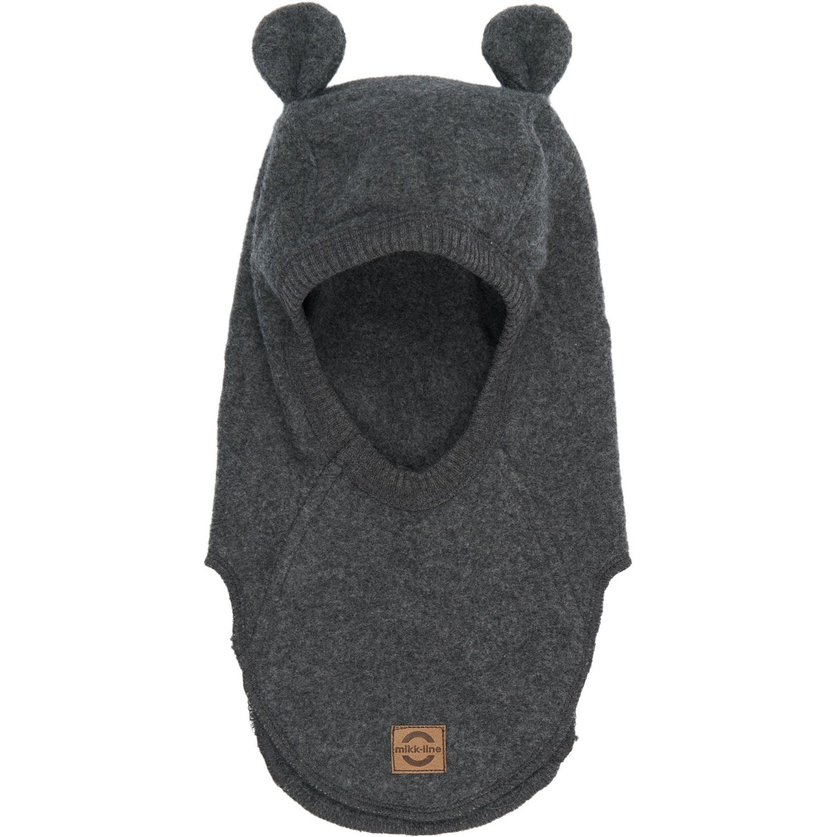 Mikk-Line Anthracite Melange Bomull Fleece Fullface Med Ears