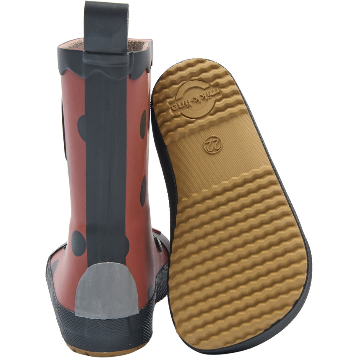 Mikk-Line Henna Gummistövlar Ladybug Barefoot