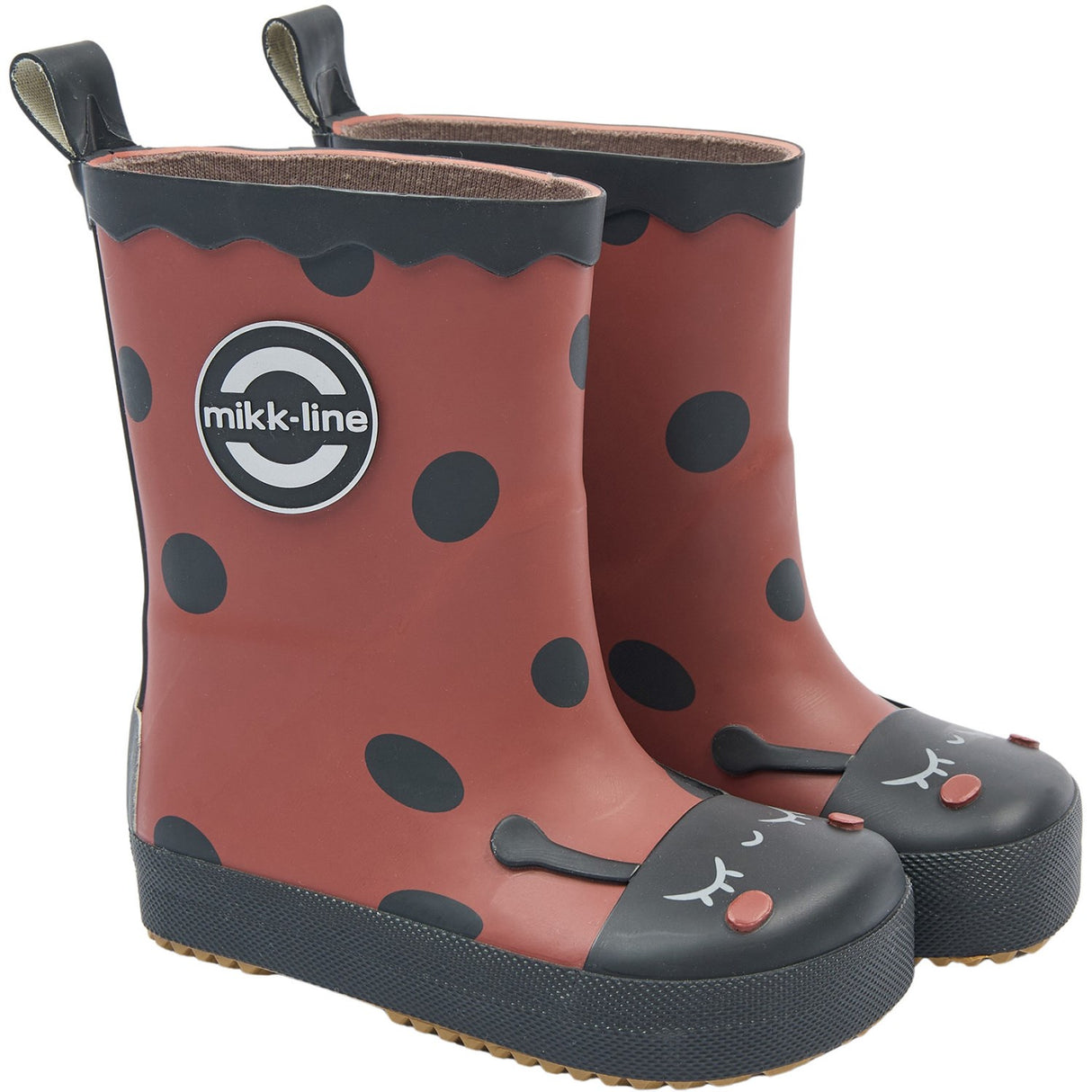 Mikk-Line Henna Gummistövlar Ladybug Barefoot