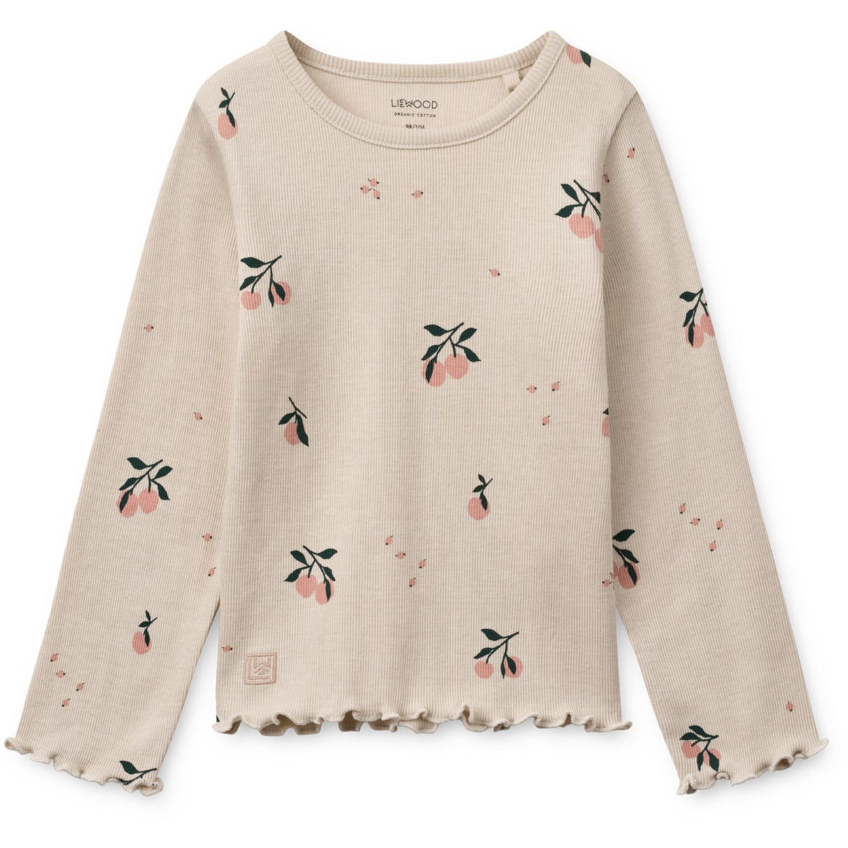LIEWOOD Peach / Sea Shell Nieve Printed Longsleeve Rib T-Shirt
