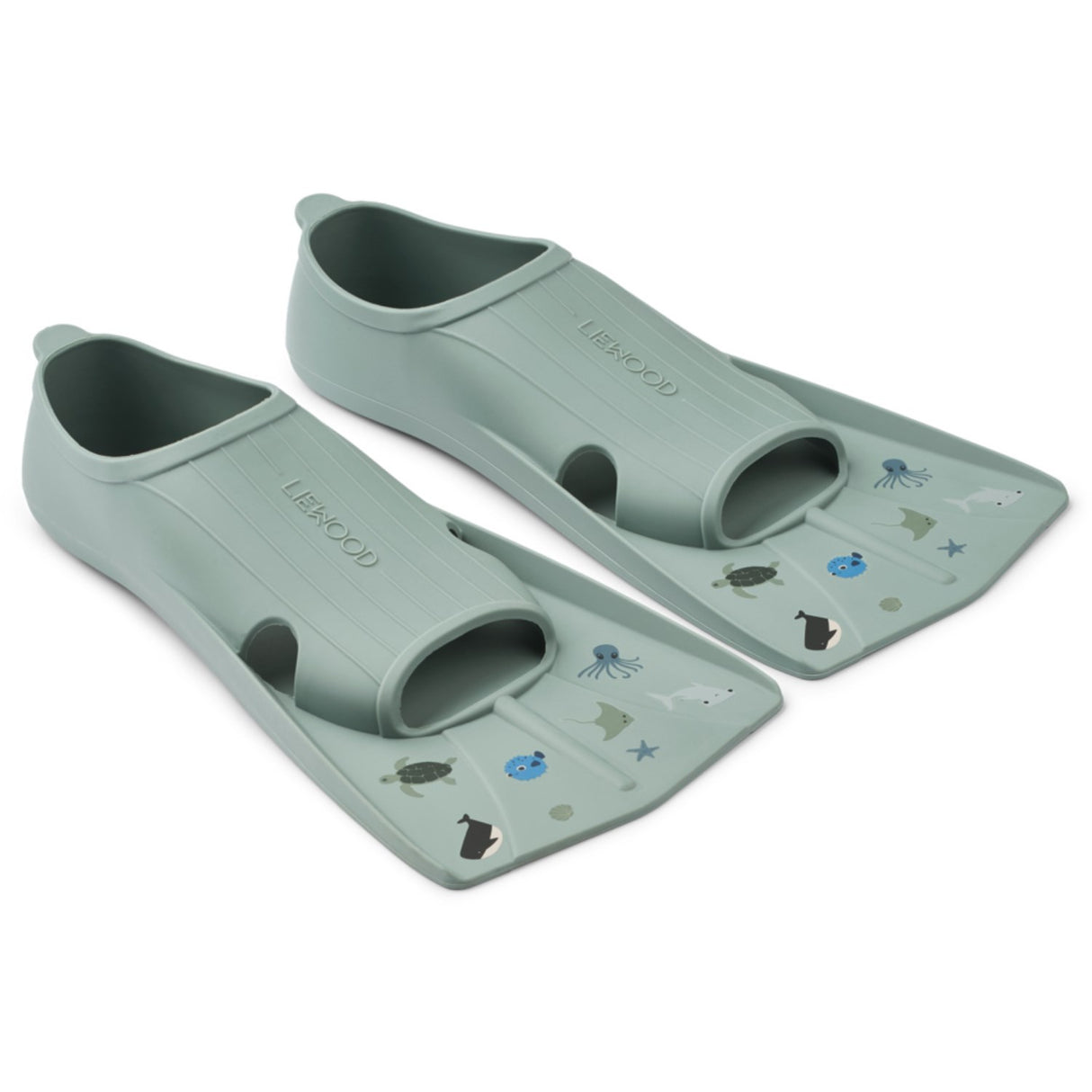 LIEWOOD Sea / Peppermint Gustav Printed Swim Fins