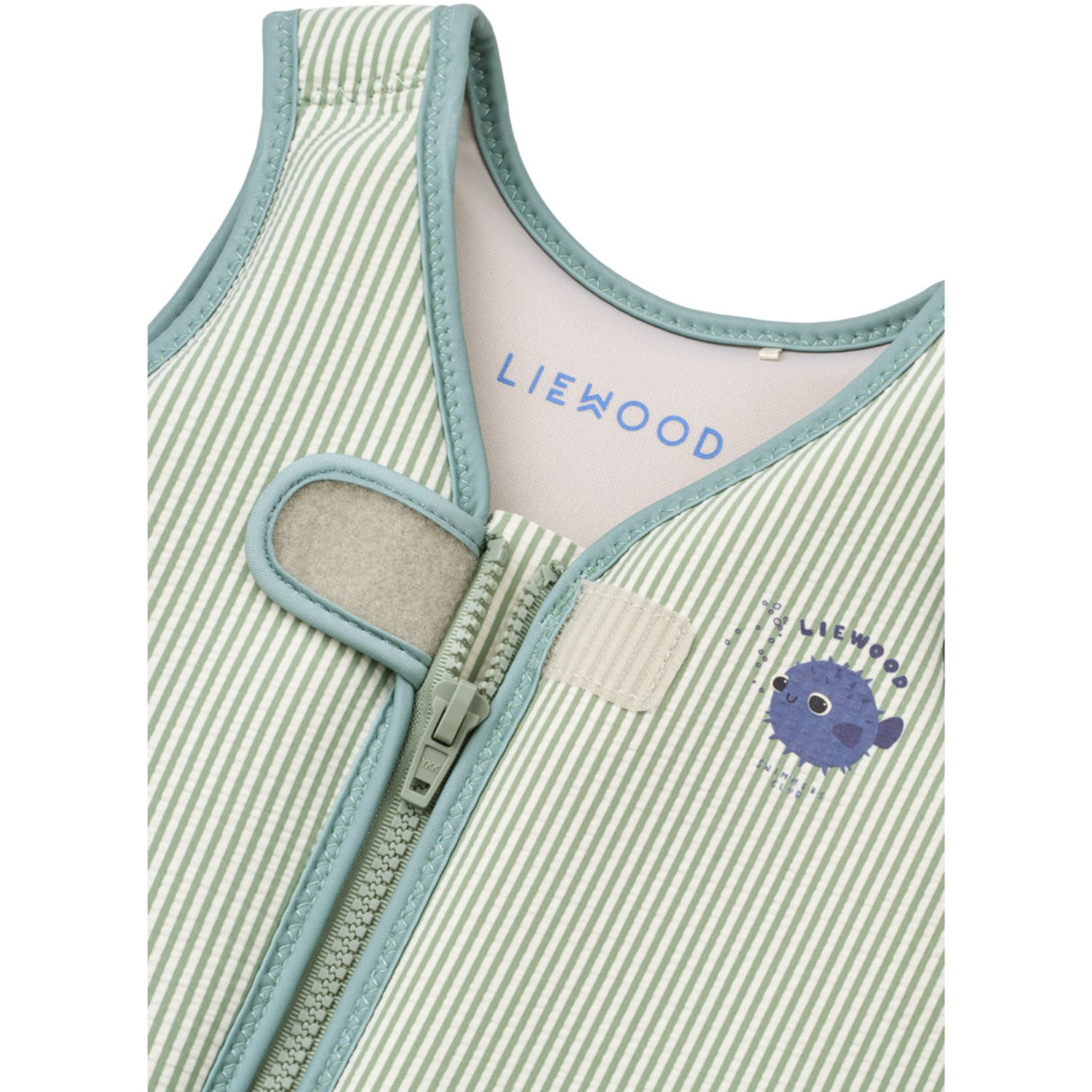 LIEWOOD Peppermint / Sandy Dove Seersucker Swim Väst