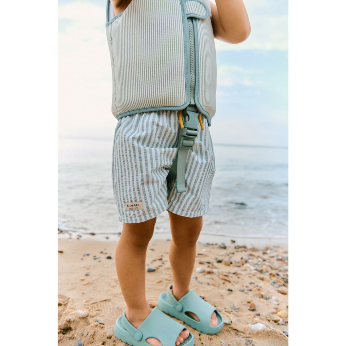 LIEWOOD Peppermint / Sandy Dove Seersucker Swim Väst