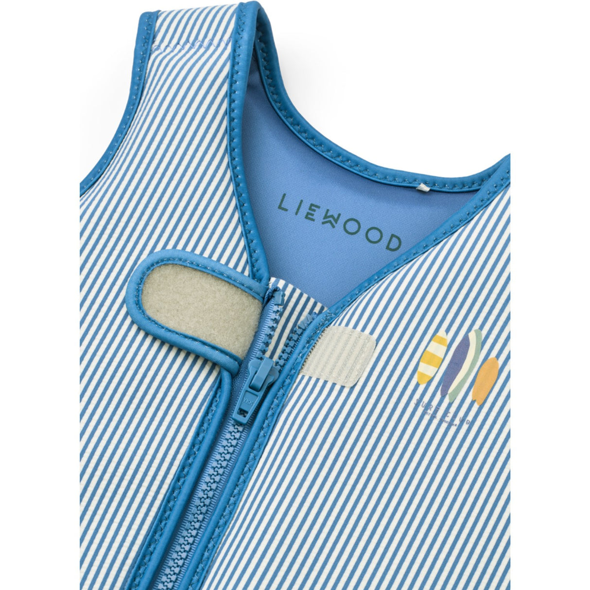 LIEWOOD Y/D Stripe Riverside / Creme De La Creme Dove Seersucker Swim Väst