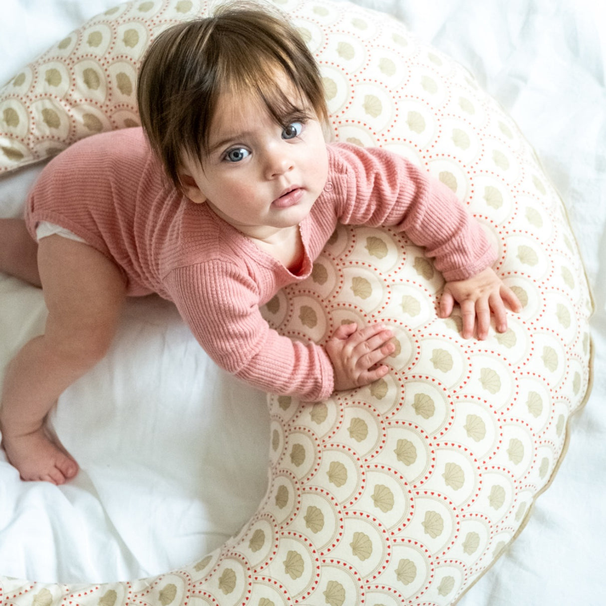 That's Mine Sateen - Block Shell Moon Nursing Kudde