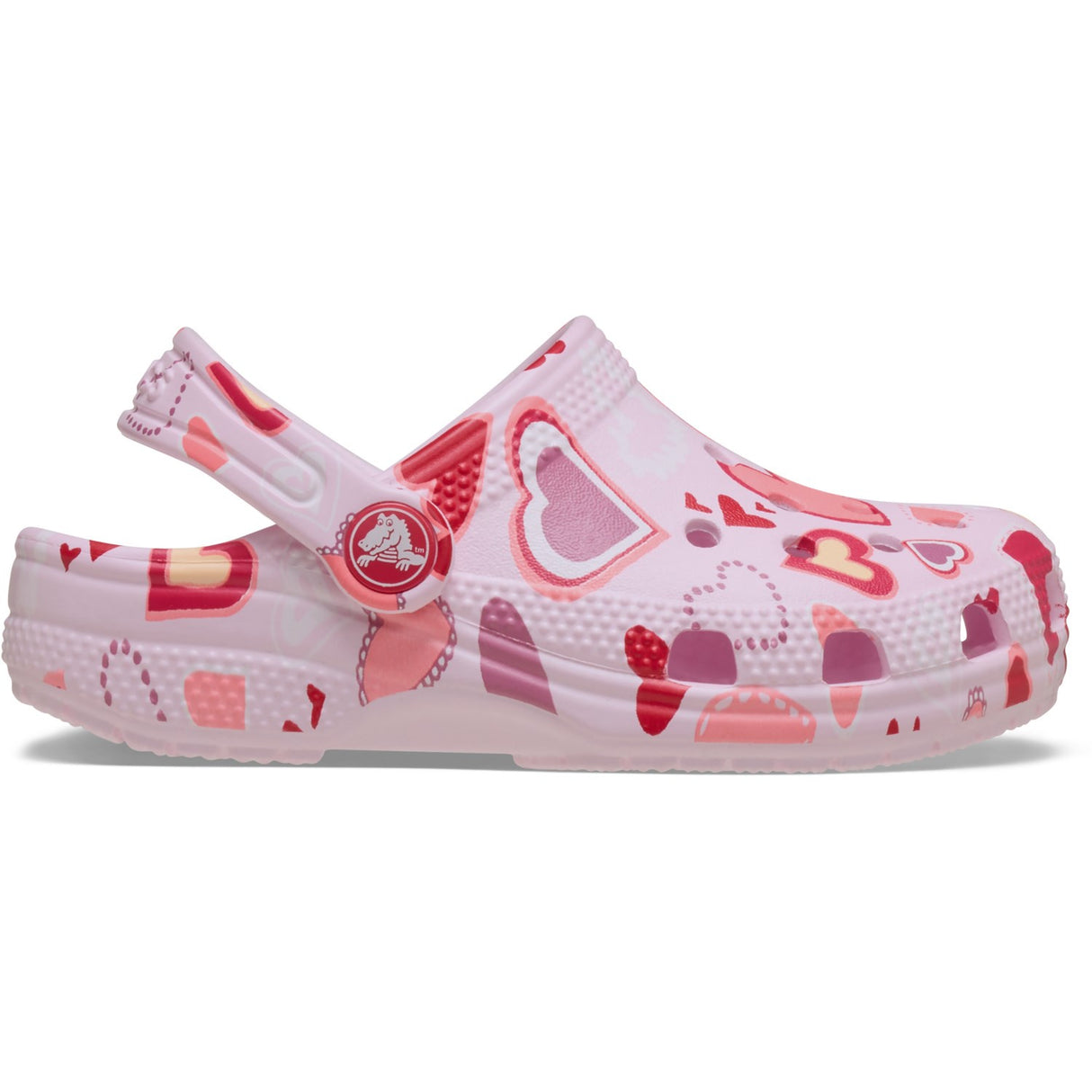 Crocs Pink Milk/Hearts Classic VDay Clog T PkMk/Hts
