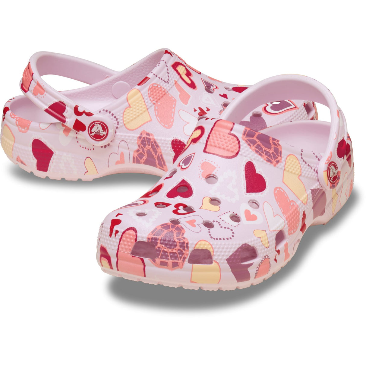 Crocs Pink Milk/Hearts Classic VDay Clog K PkMk/Hts