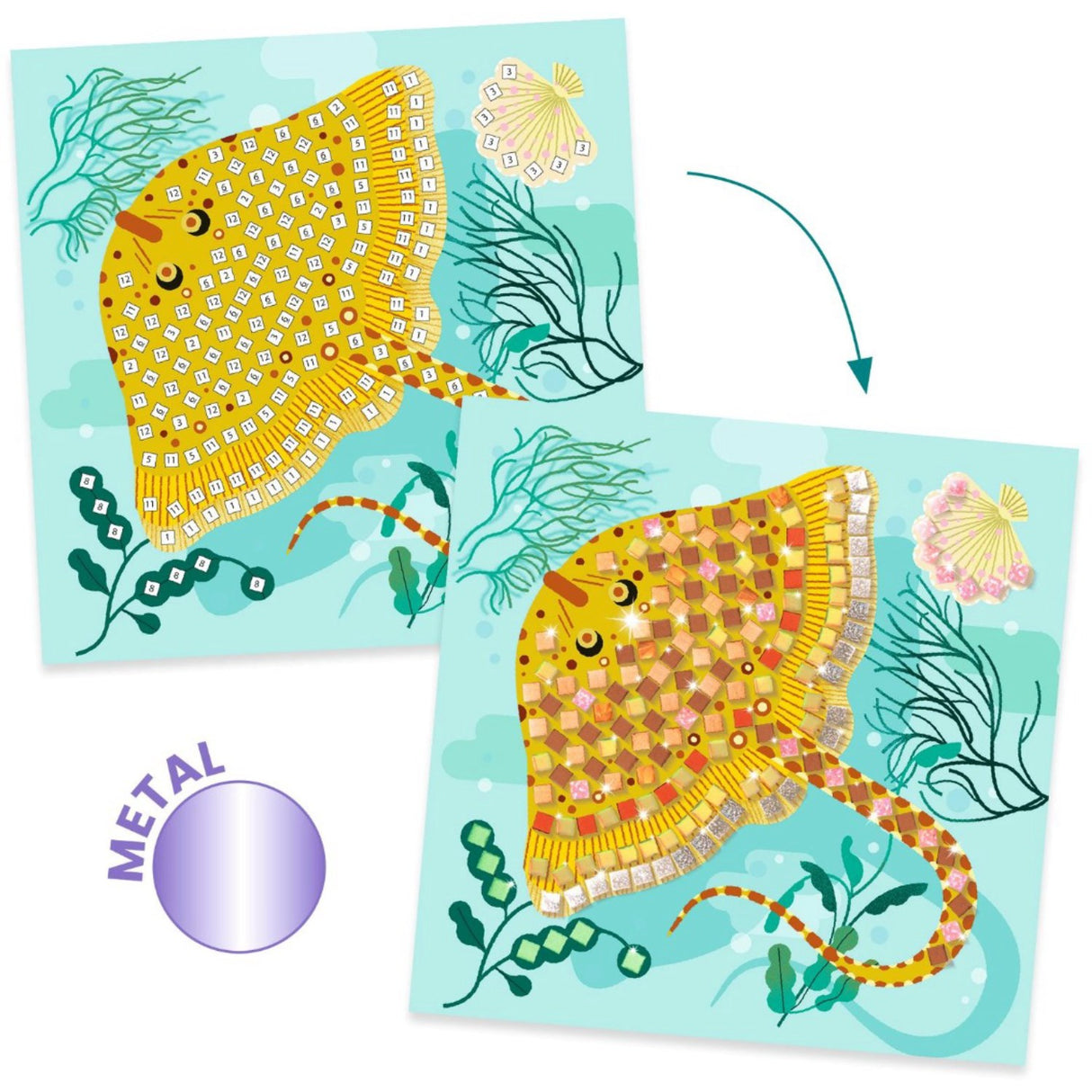 Djeco-mosaiken, under havet