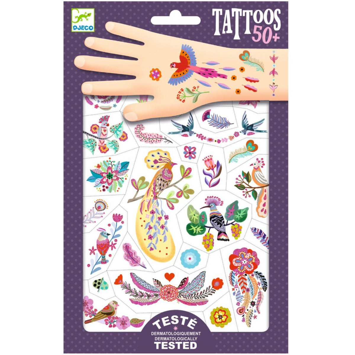 Djeco-tatueringar, fåglar