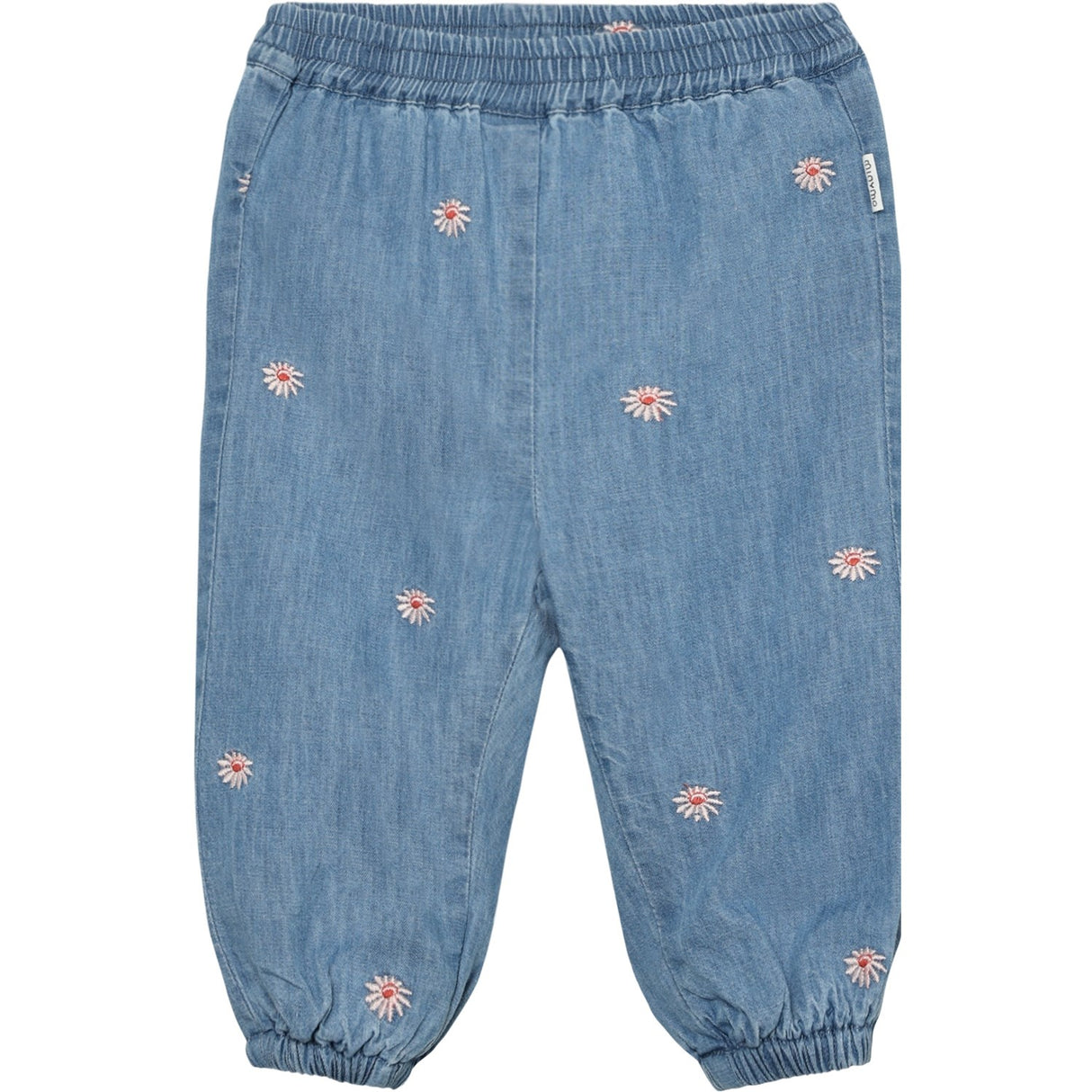 Minymo Faded Denim Byxor Emb. Chambray M/ Lining