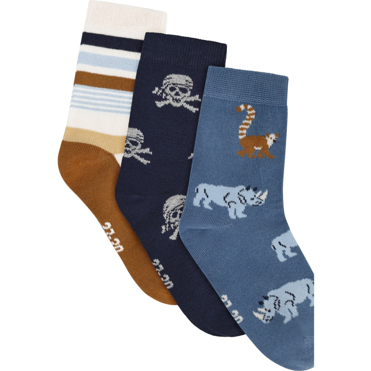 Minymo Odyssey Gray 3-Pack Strumpor