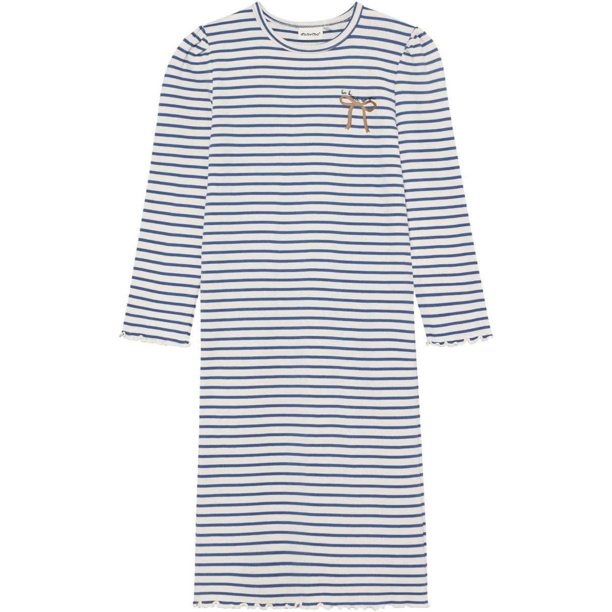 Minymo Dutch Blue Klänning Ls Rib
