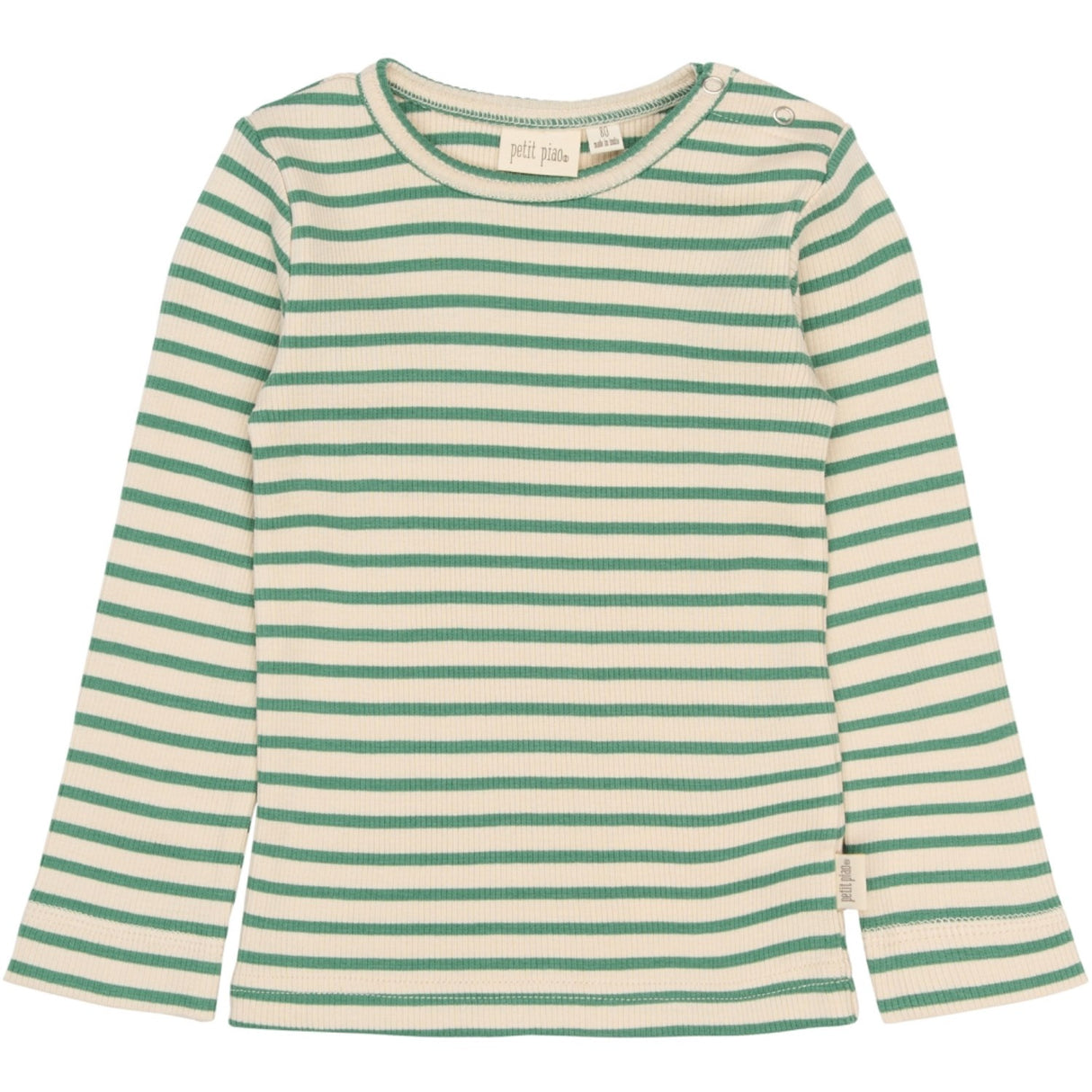 Petit Piao Frosty Spruce Striped PPSky L_S Tee