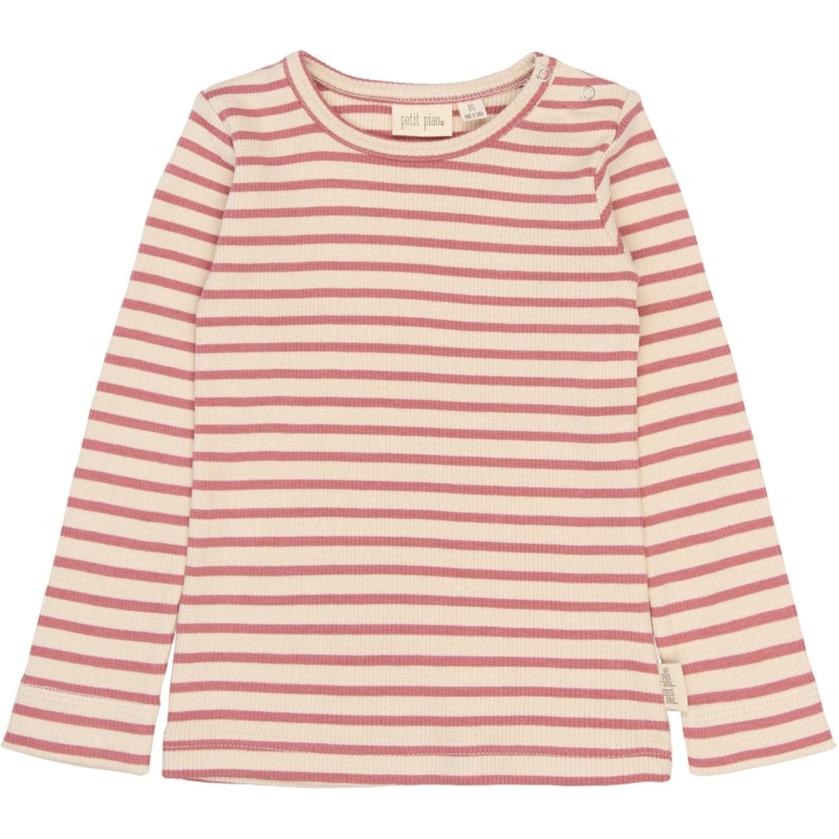 Petit Piao Dusty Rose Striped PPSky L_S Tee
