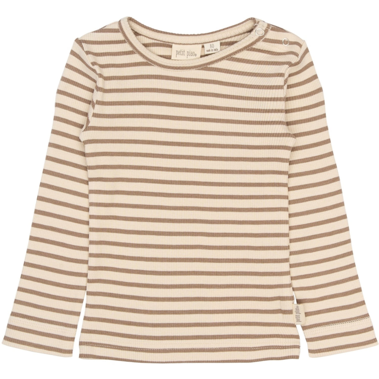 Petit Piao Ginger Snap Striped PPSky L_S Tee