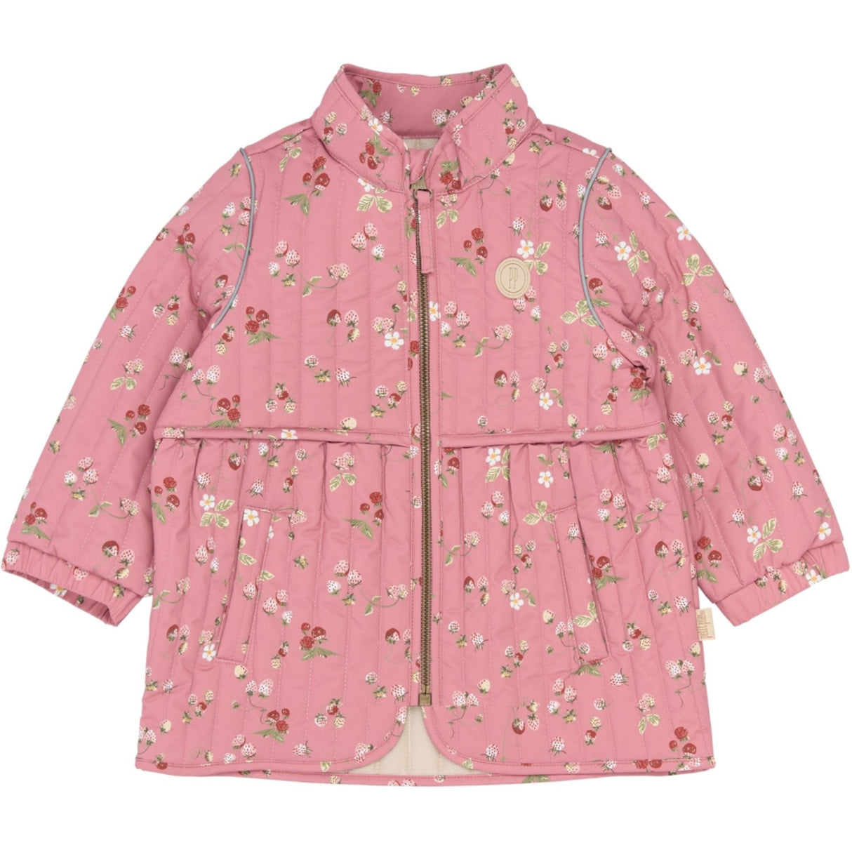 Petit Piao Dusty Rose Strawberry AOP PPEver Thermo Long Jacka