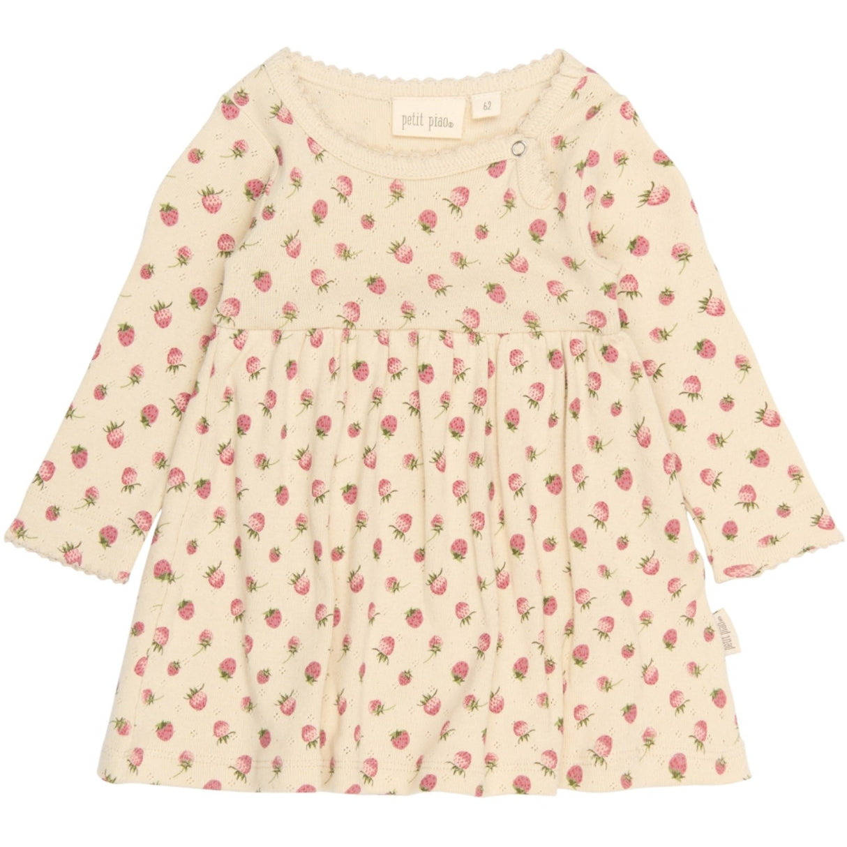Petit Piao Fog Strawberry AOP PPDea L_S Body Klänning Fold NB