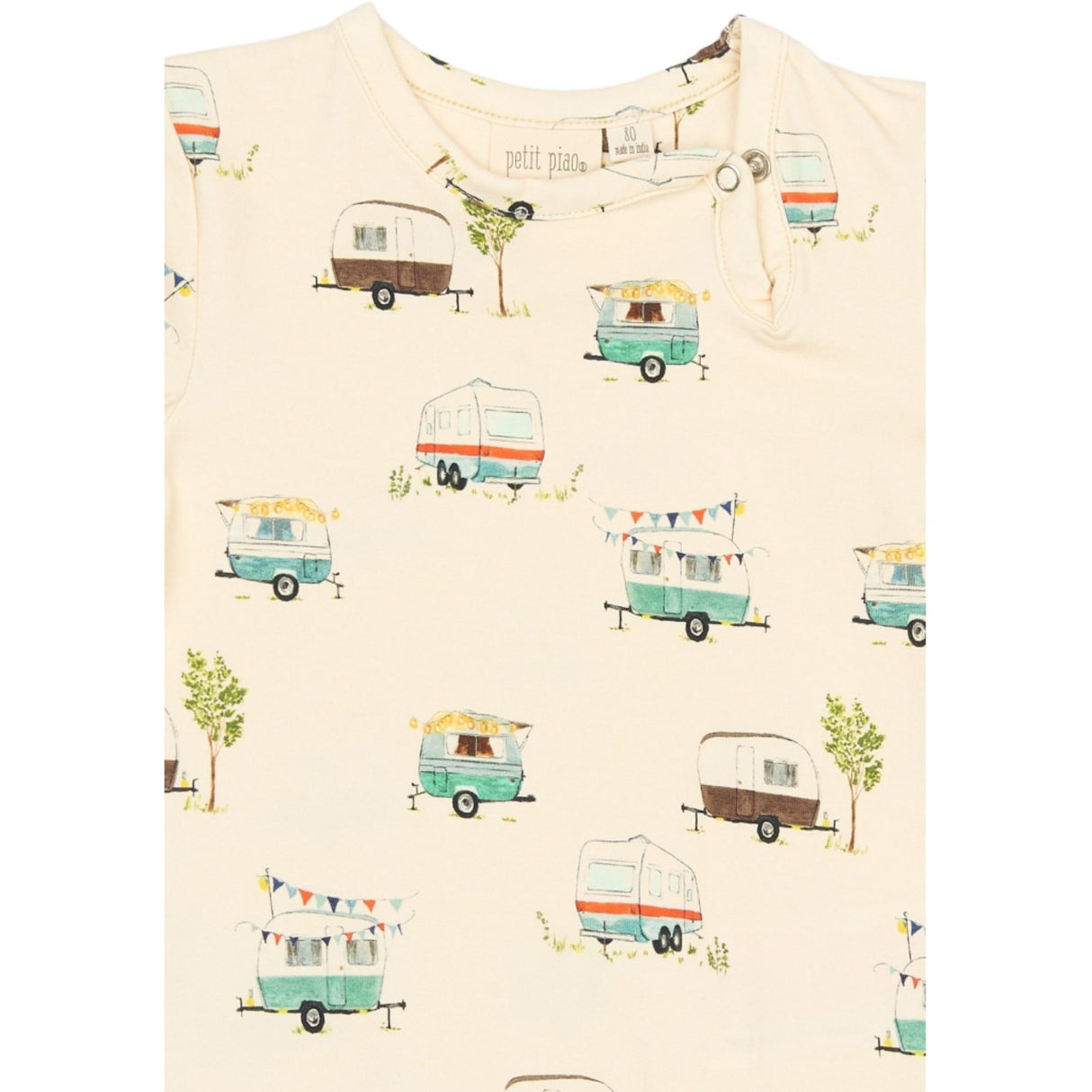Petit Piao Eggnog Camper Aop Ppsun S_S Body