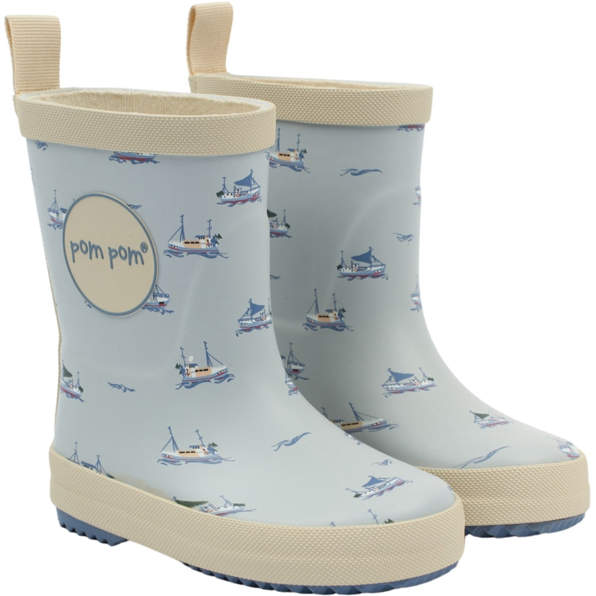 Pom Pom Pearl Blue Boat AOP Bliss Rubber Stövlar AOP