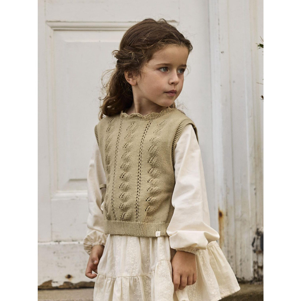 Lil'Atelier Twill Nmfleou Sl Stickad Väst Lil