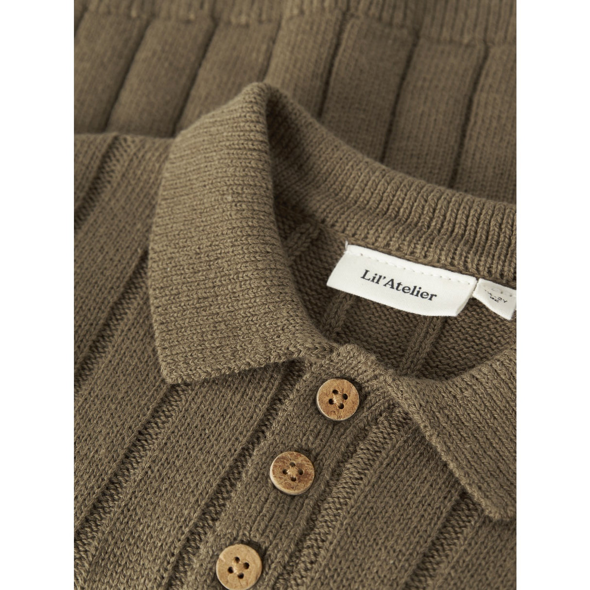 Lil'Atelier Kangaroo Nmmlomon Ls Loose Stickad Pikétröja Lil