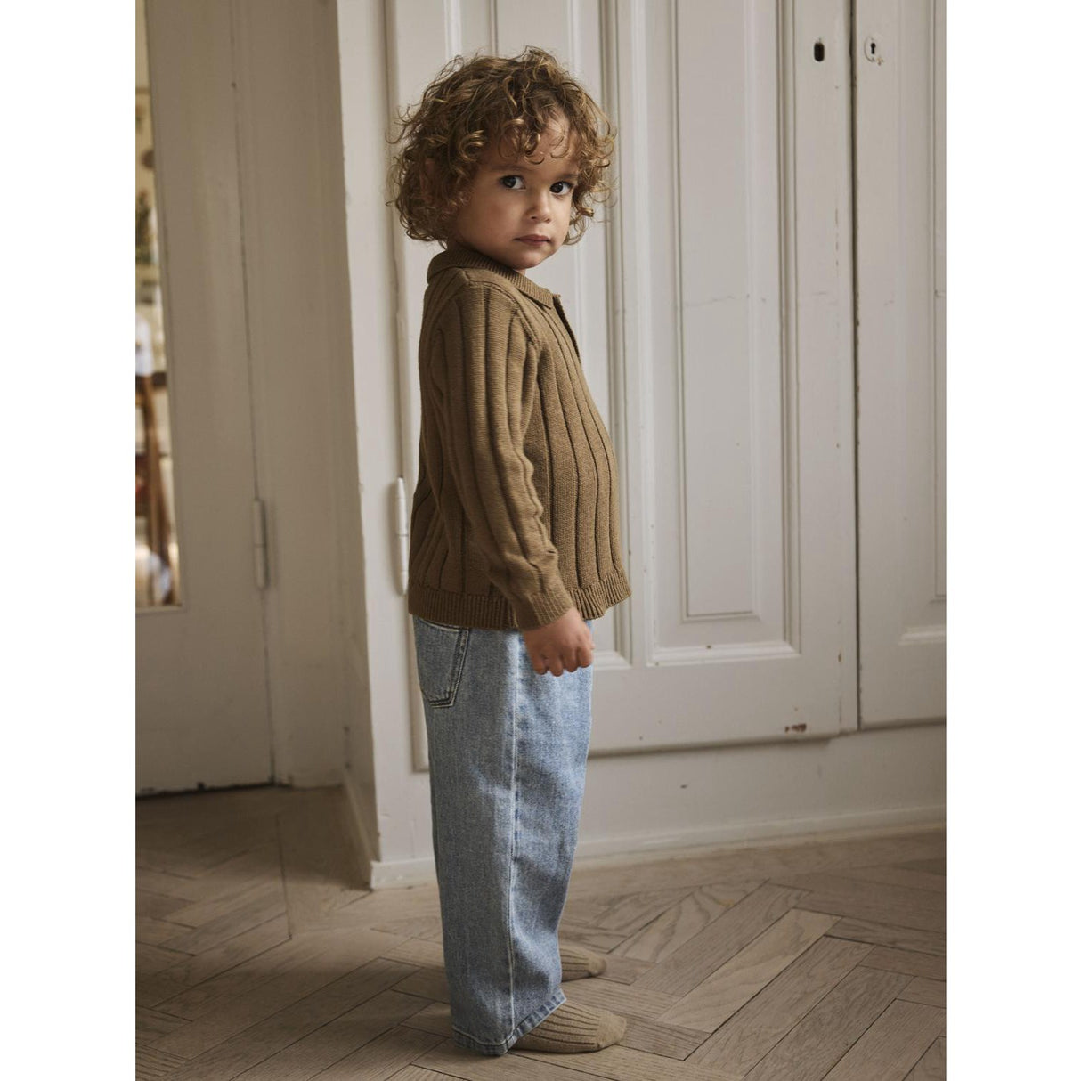 Lil'Atelier Kangaroo Nmmlomon Ls Loose Stickad Pikétröja Lil