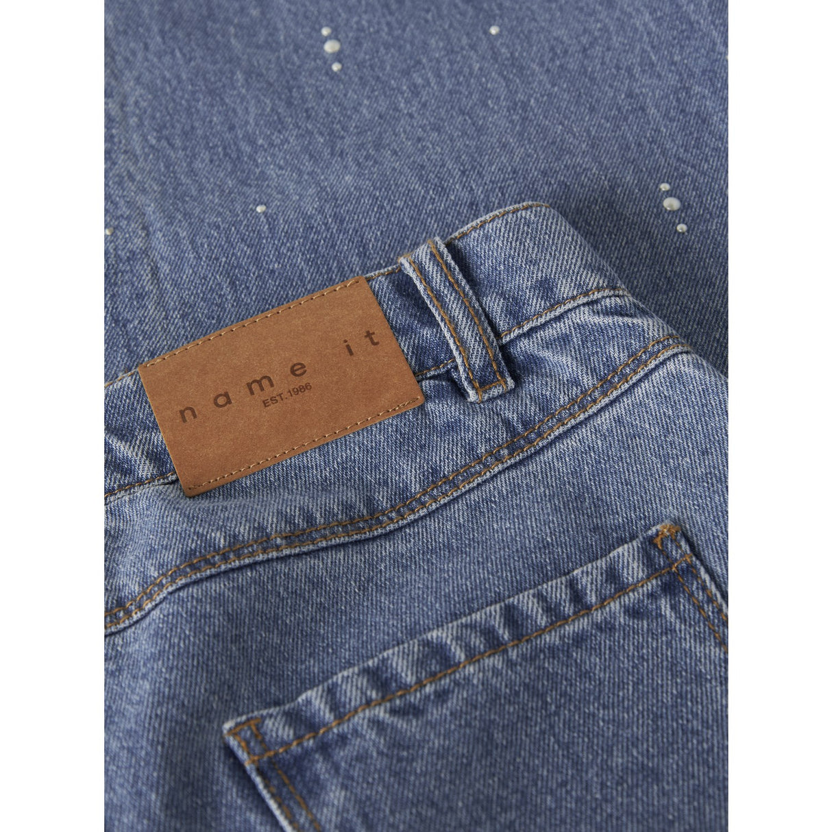 Name It Medium Blue Denim Nkfrose Wide Decor Jeans 4760-Im