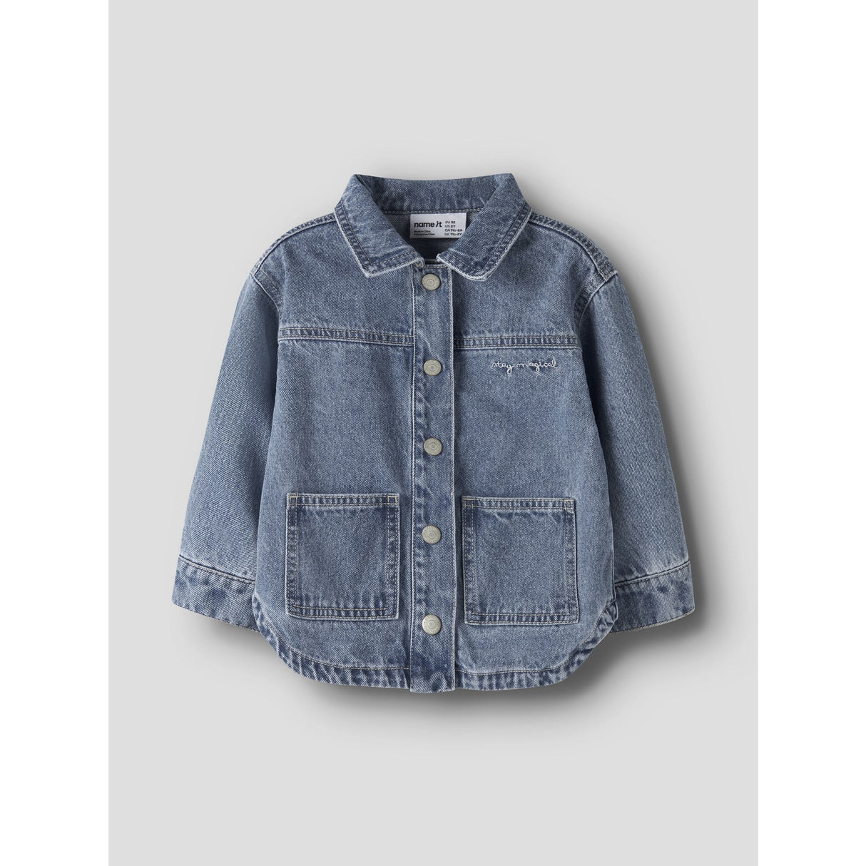 Name It Medium Blue Denim Unicorn Glitter Nmfluna Glitter Dnm Jacka 4577-Im L