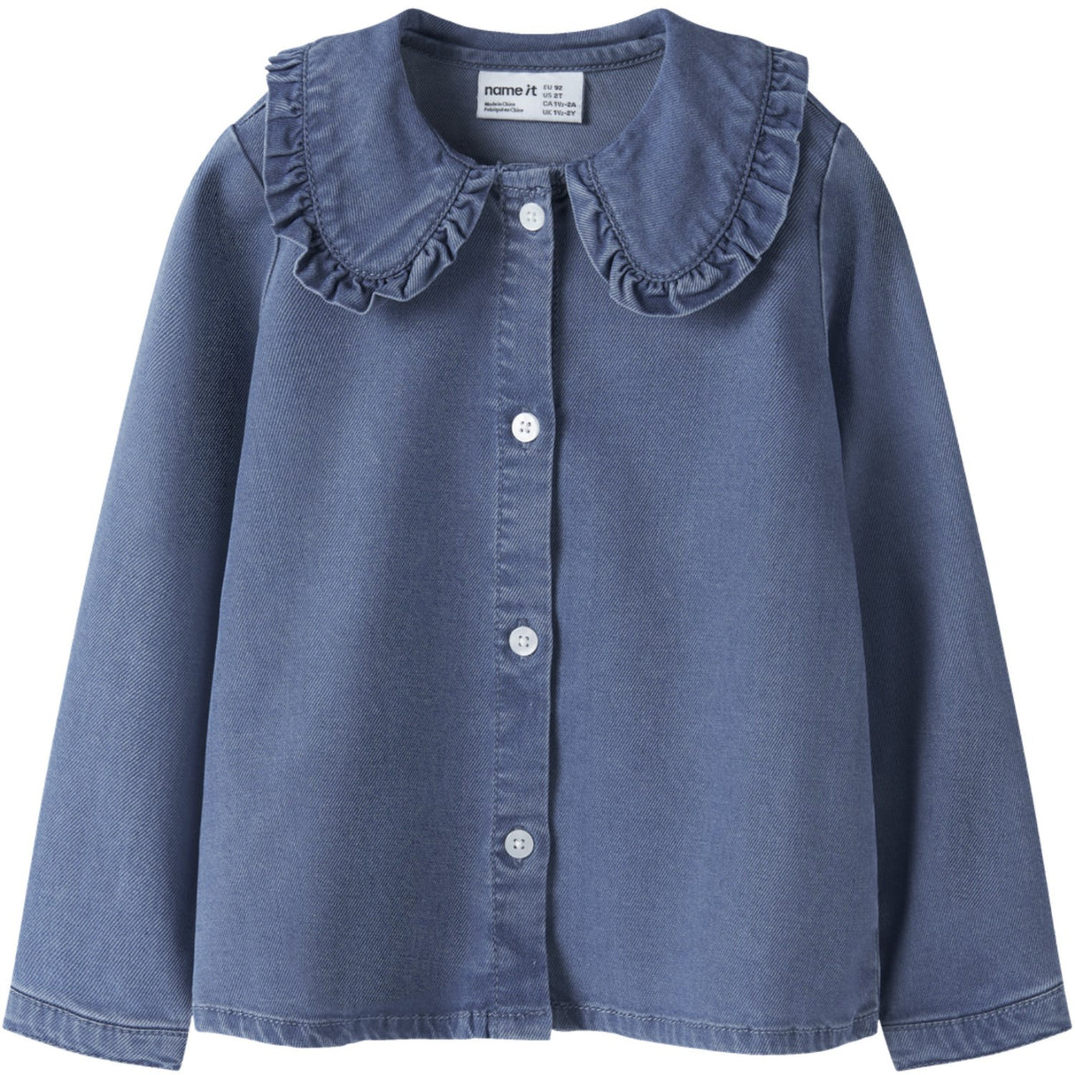 Name It Medium Blue Denim Nmfluna Ls Dnm Skjorta 4468-Yb