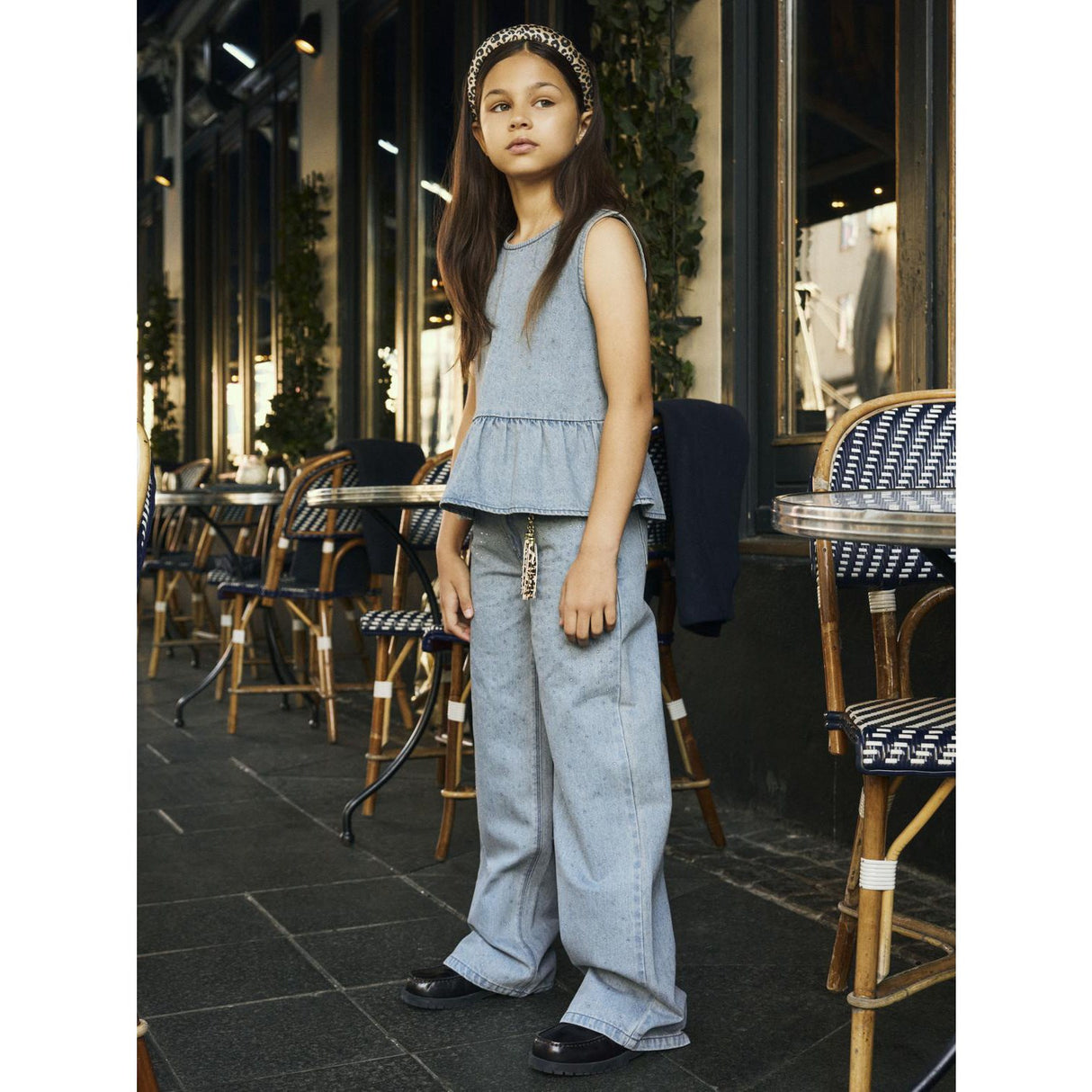 Name It Special Blue Grey Denim Nkfrain Sl Dnm Topp 4577-Im