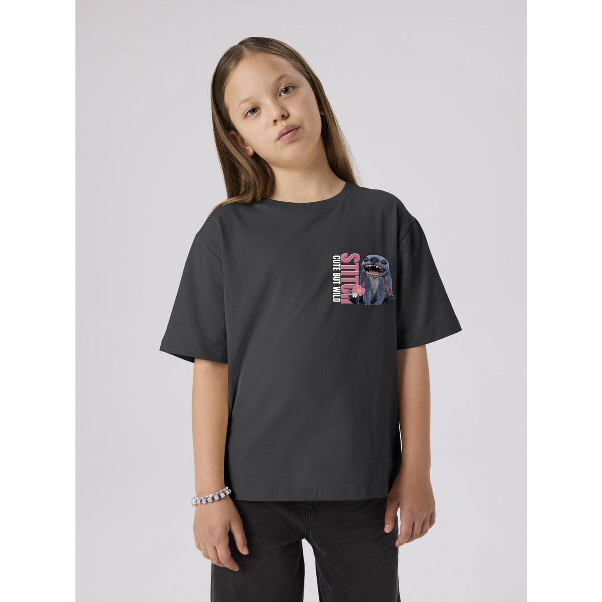 Name It Black Oyster Nkfjynin Stitch Ss Nreg Topp Box Wdi