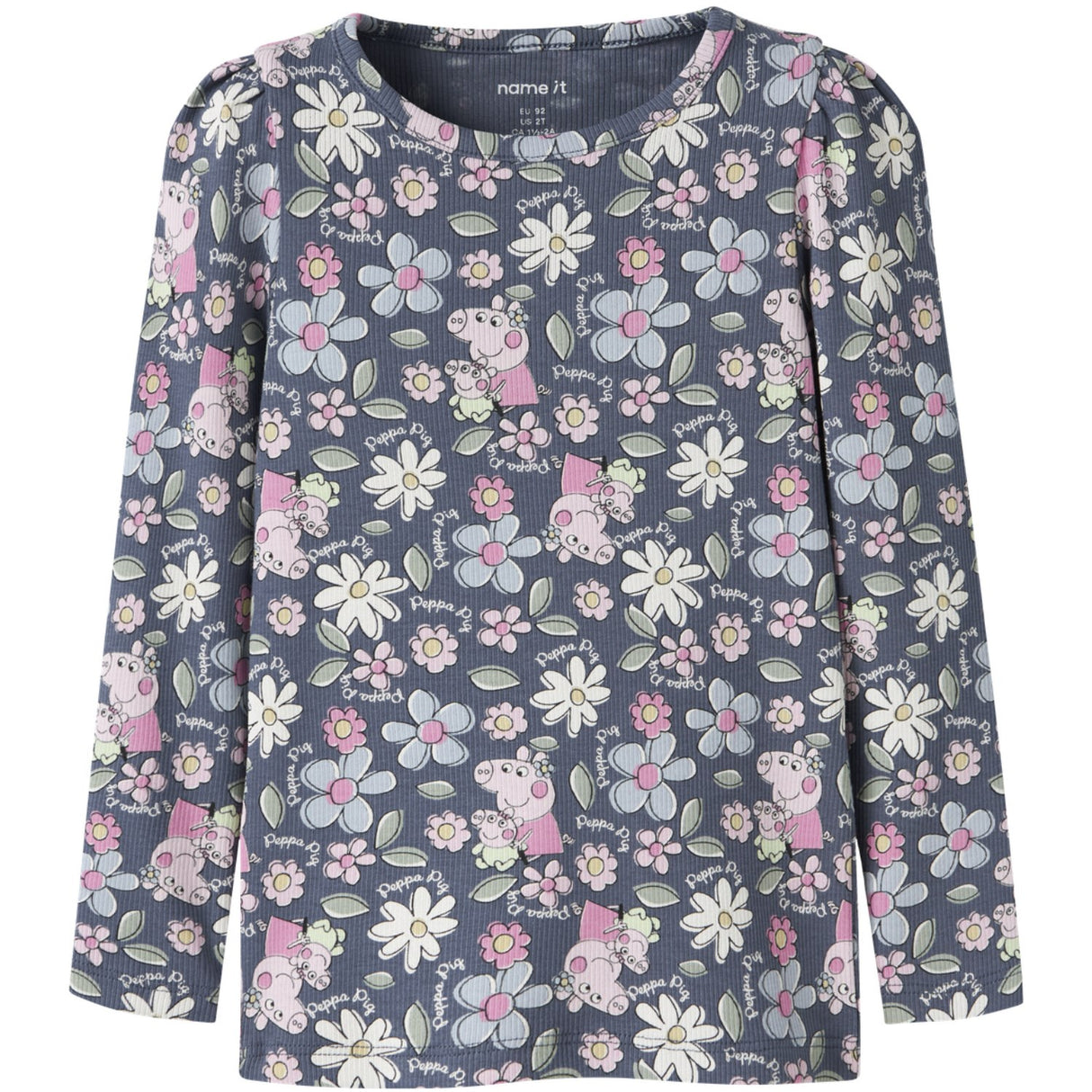 Name It Vintage Indigo Nmfjundi Peppa Ls Slim Topp Cplg