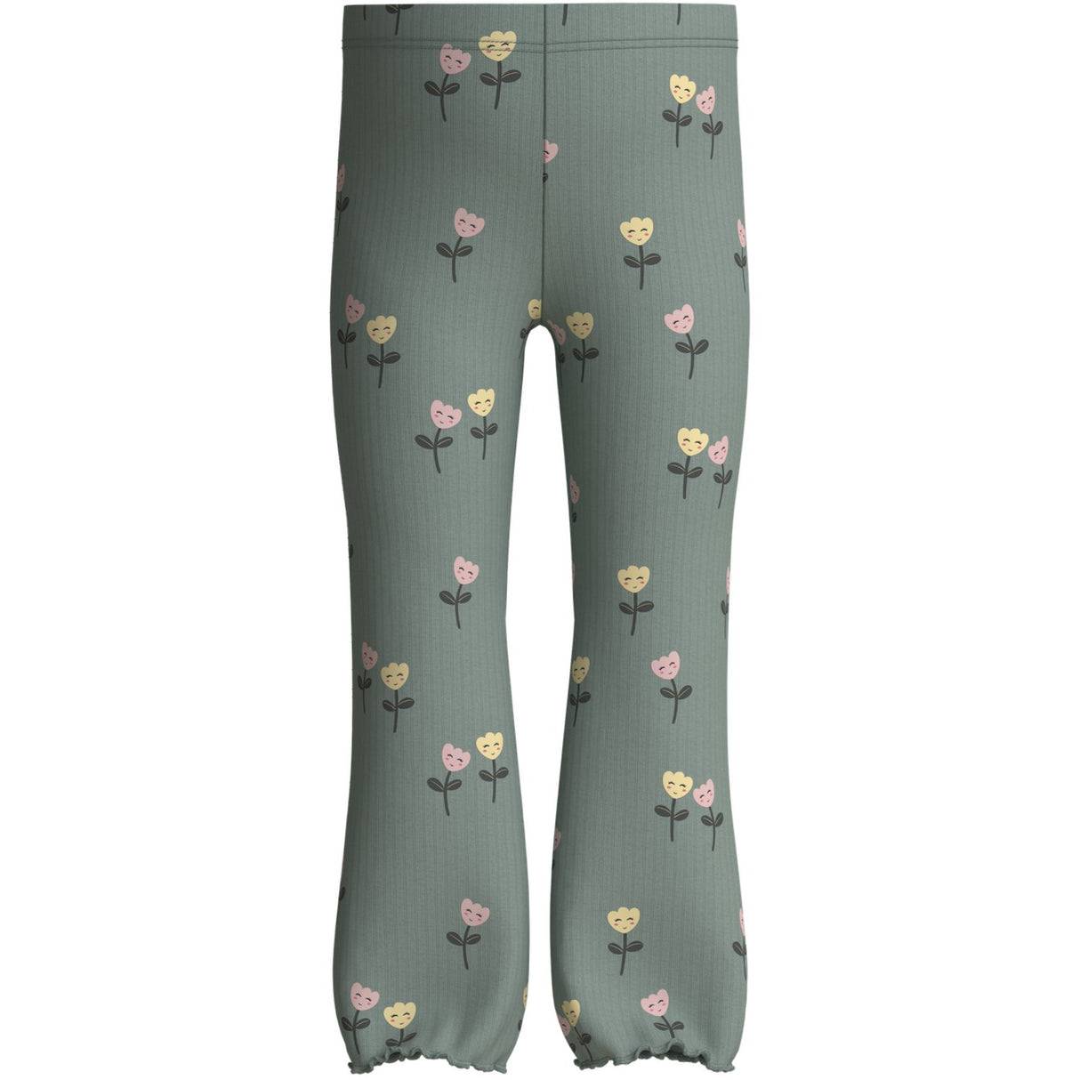 Name It Green Milieu Happy Flowers Nmfvemma Flare Byxor