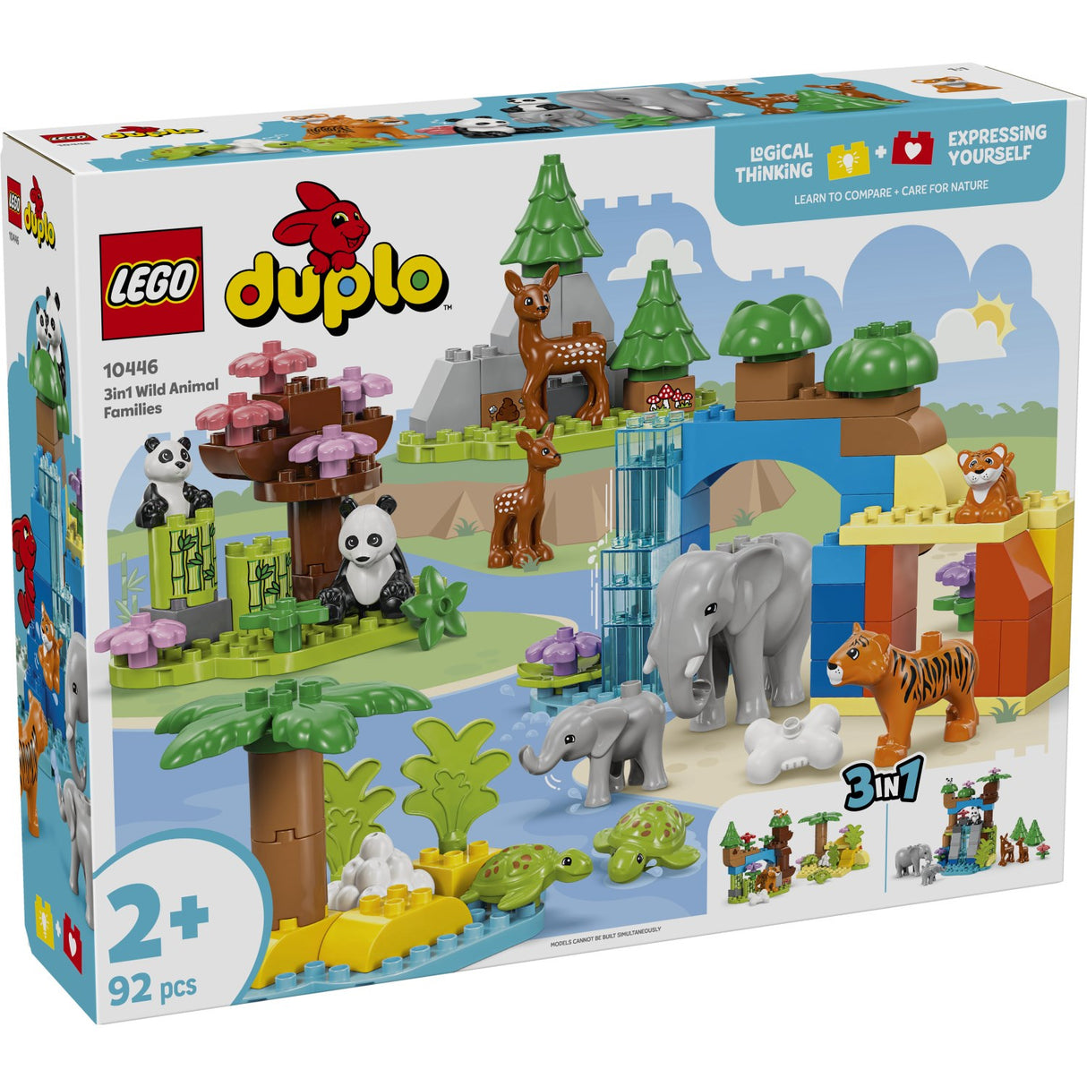LEGO® DUPLO Town - 3-i-1 Vilde Dyrefamilier 10446