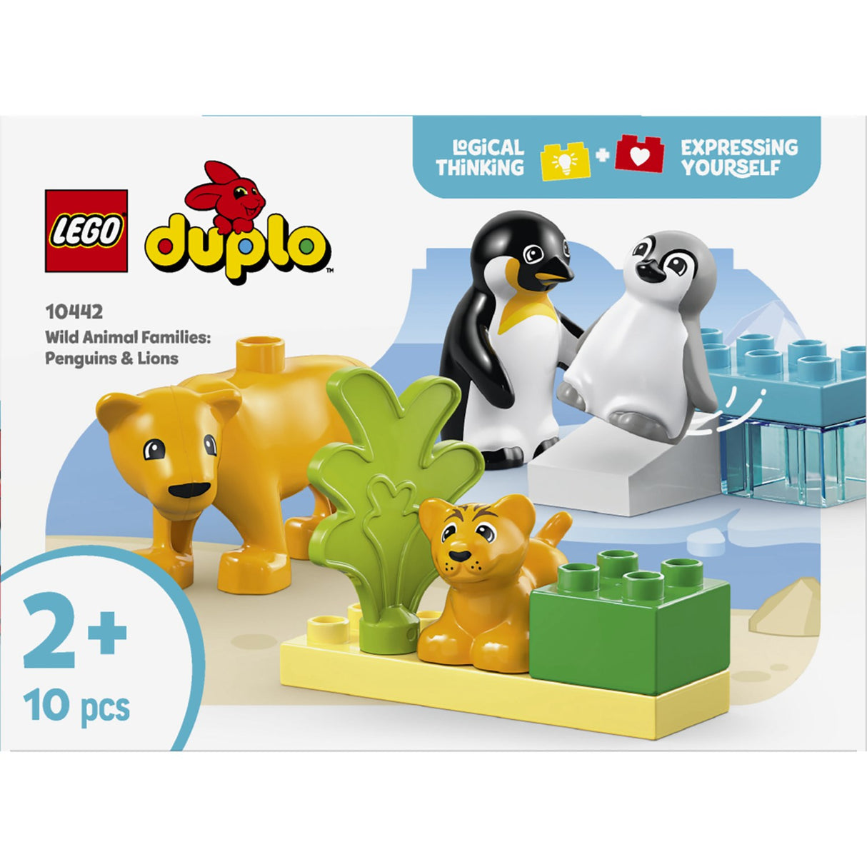 LEGO® DUPLO Town - Vilde Dyrefamilier: Pingviner Och Løver 10442