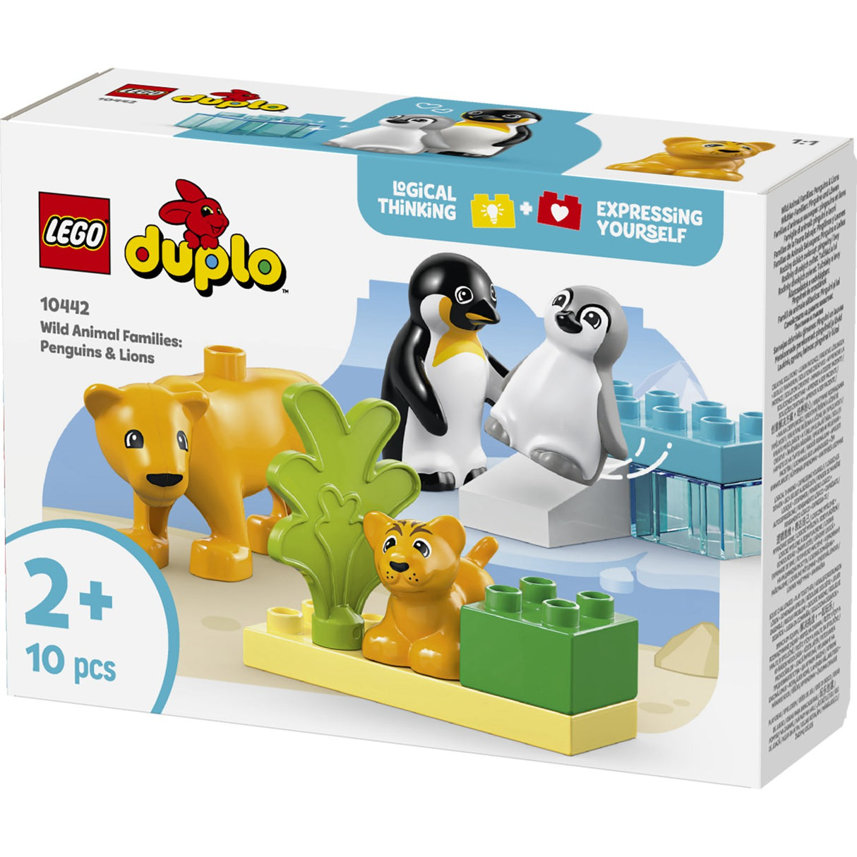 LEGO® DUPLO Town - Vilde Dyrefamilier: Pingviner Och Løver 10442
