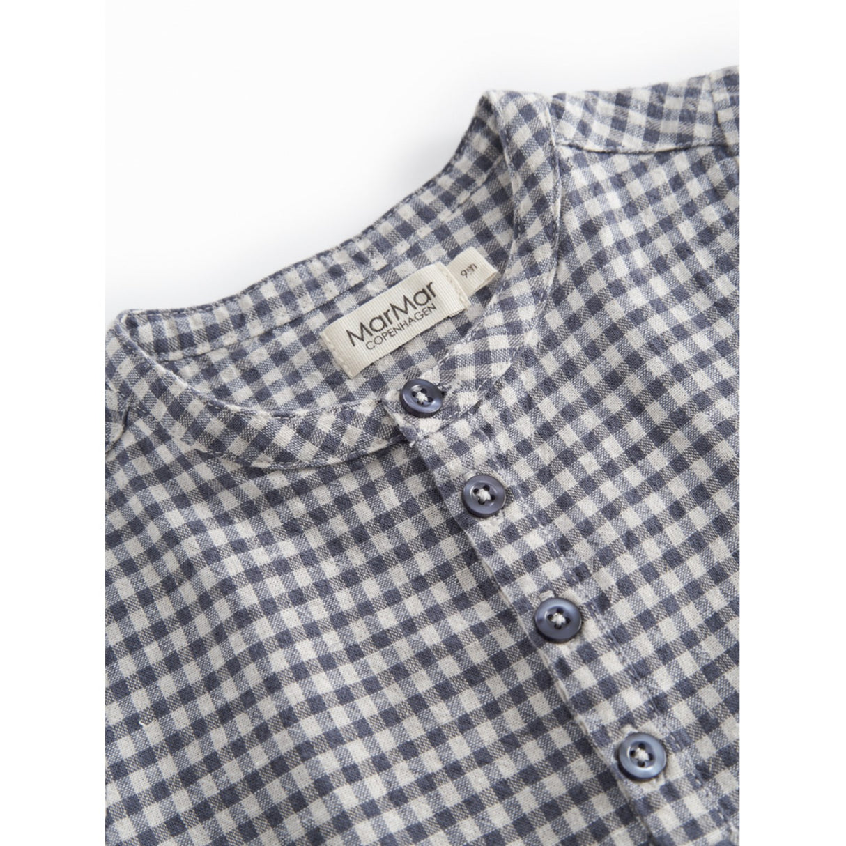 MarMar Cotton Linen Marine Check Totoro Skjorta