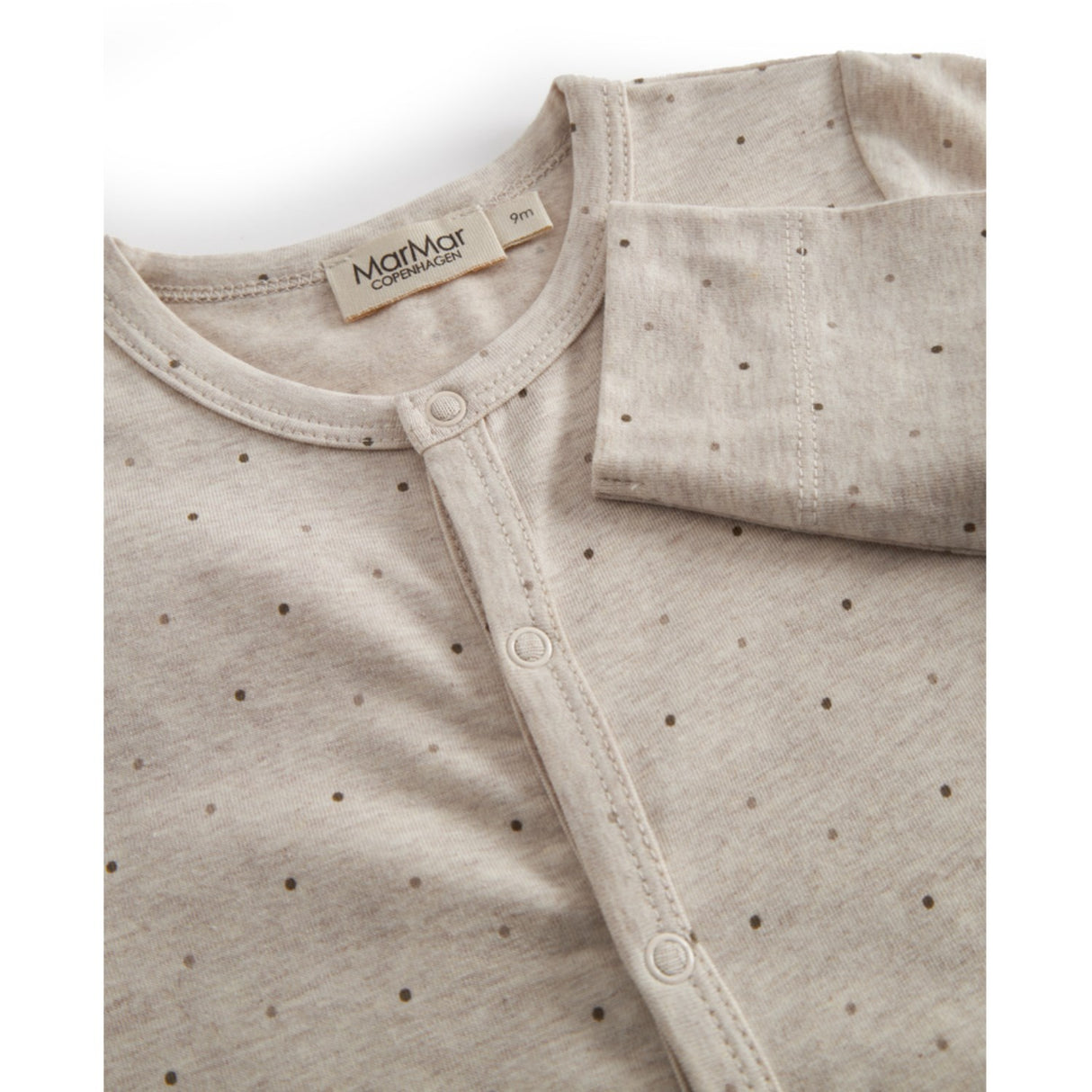 MarMar Modal Smooth Print Beige Mel Dot Ruka Onesie