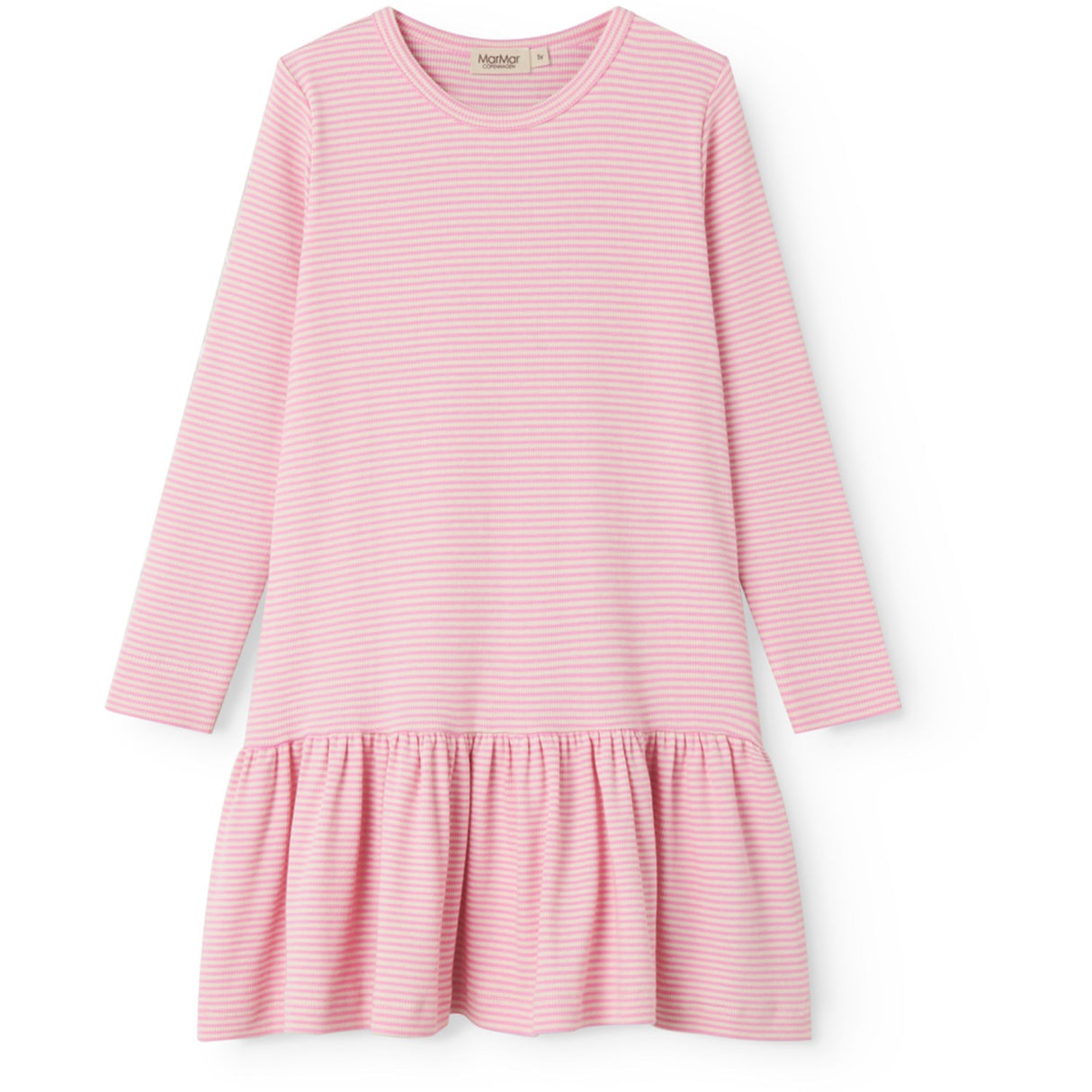 MarMar Modal Fine Rib Pink Stripe Diro Klänning